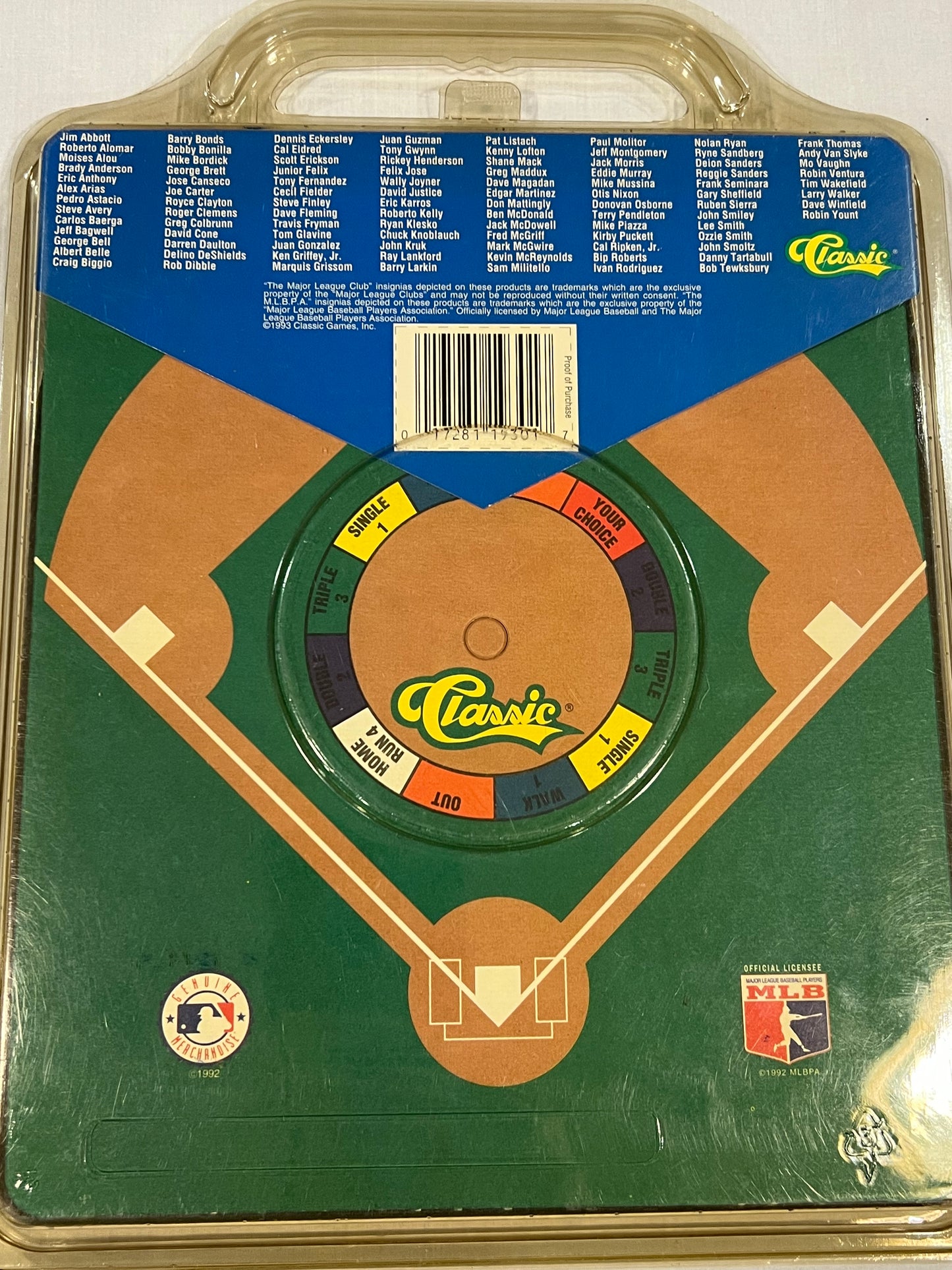 MLB Card Trivia Board Game 1993