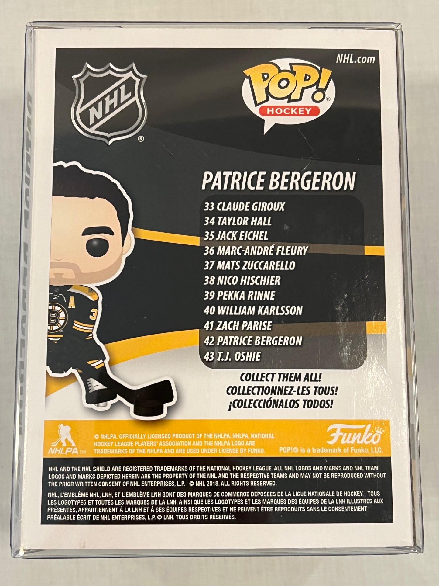 Patrice Bergeron w/ protective case