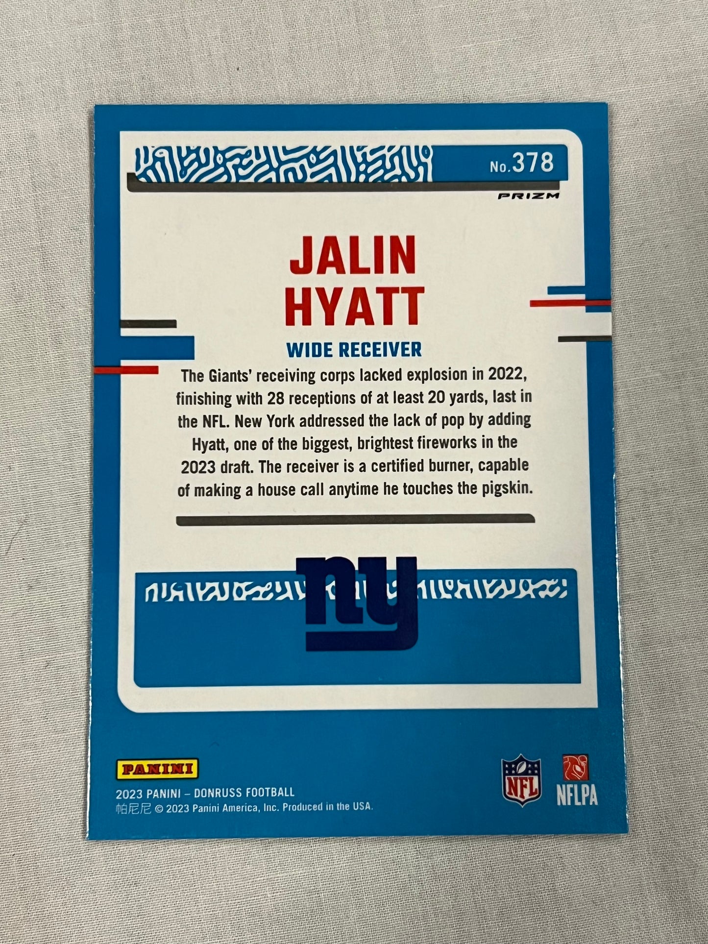 Jalin Hyatt Red/Green Optic Rated Rookie