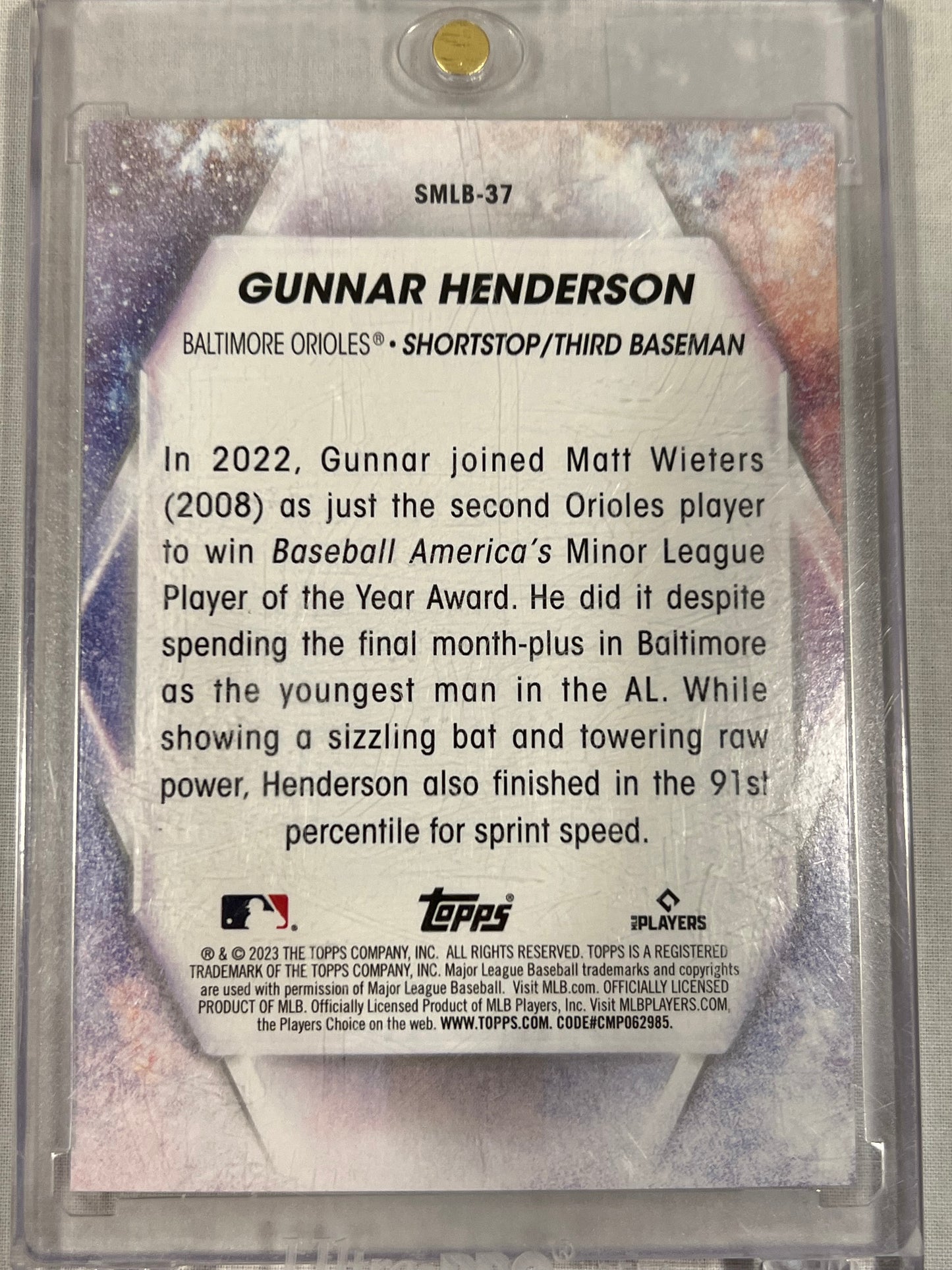 Gunnar Henderson Stars of the MLB Rookie