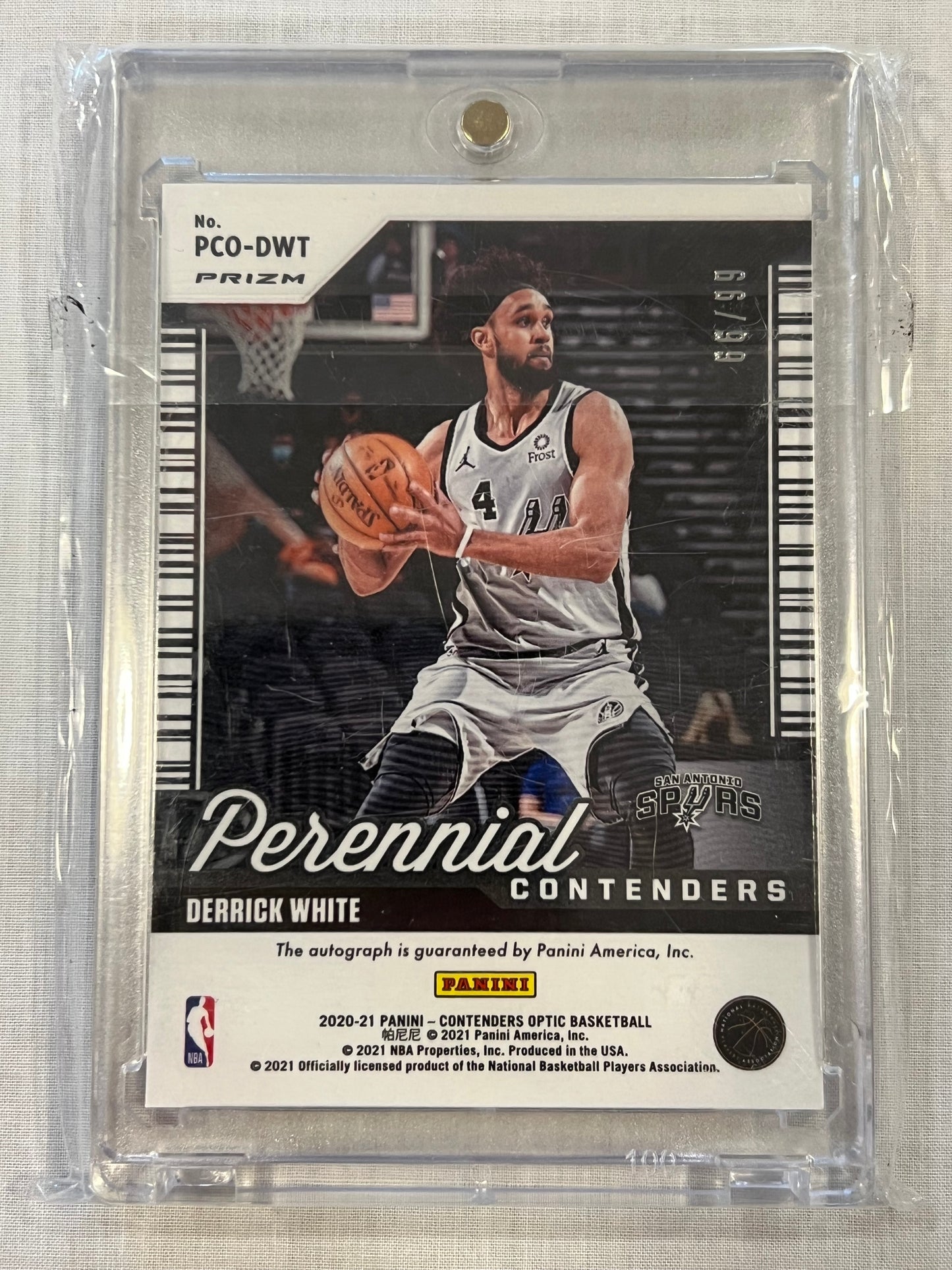 Derrick White Silver Optic Auto /99