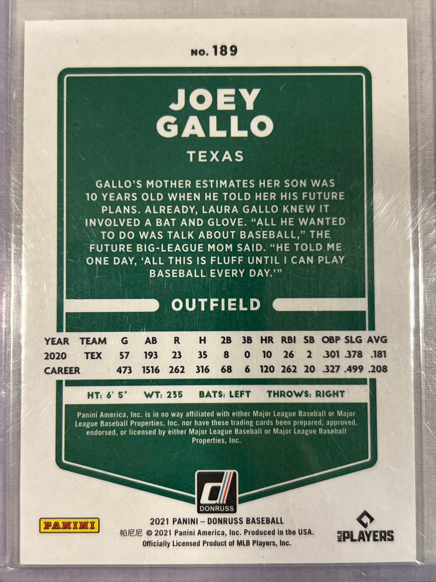 Joey Gallo Presidential /50