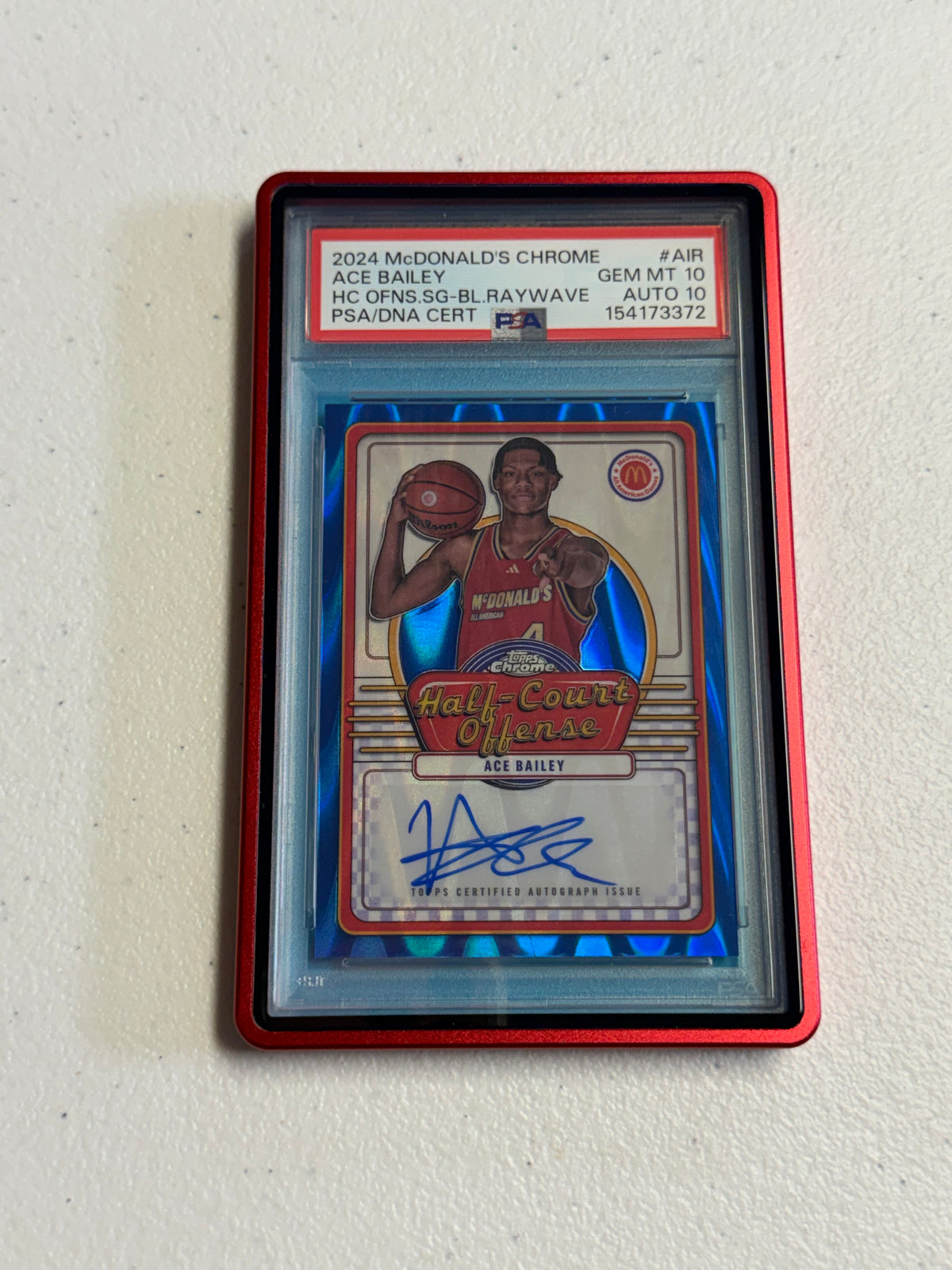 Ace Bailey Blue Topps Chrome McDonald’s RC Auto PSA 10 Auto 10