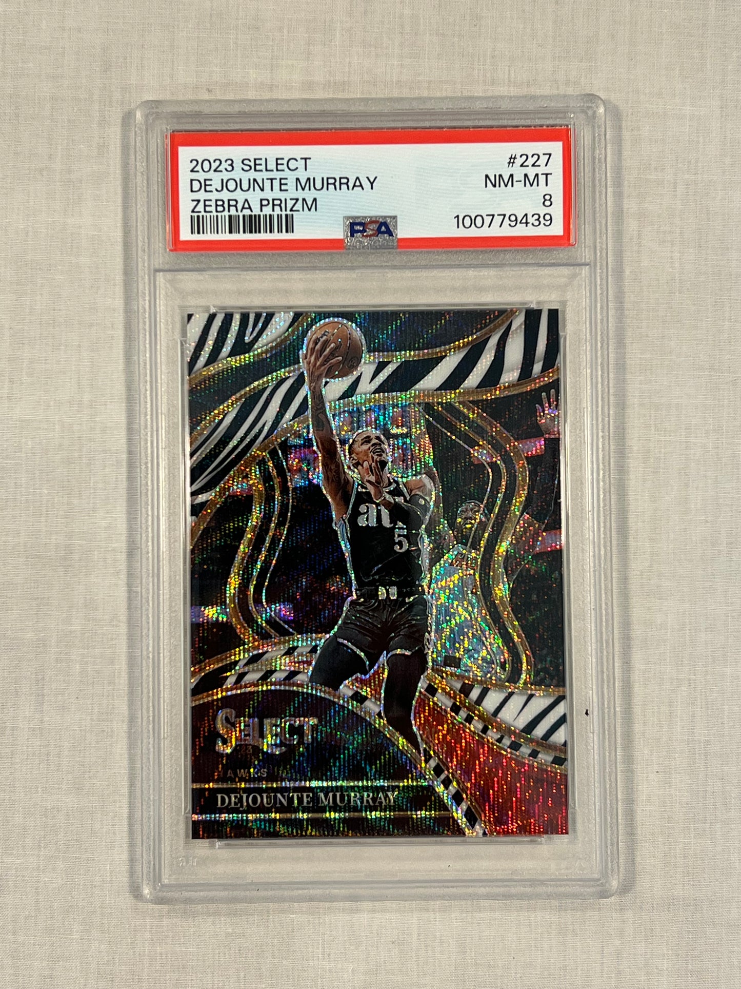 Dejounte Murray PSA 8 Zebra Prizm