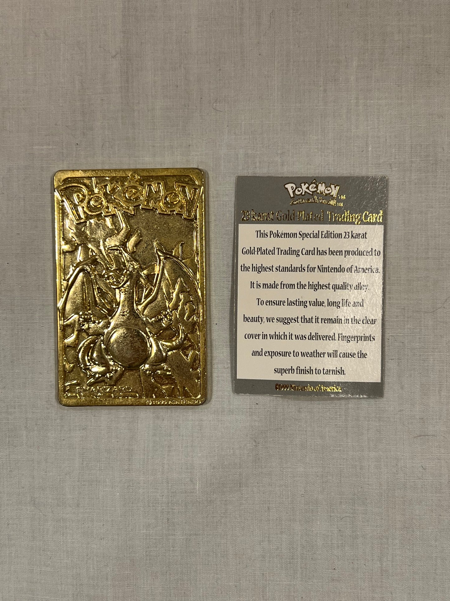 23k Gold Plated Pokemon Cards Complete Set Burger King Exclusive 1999