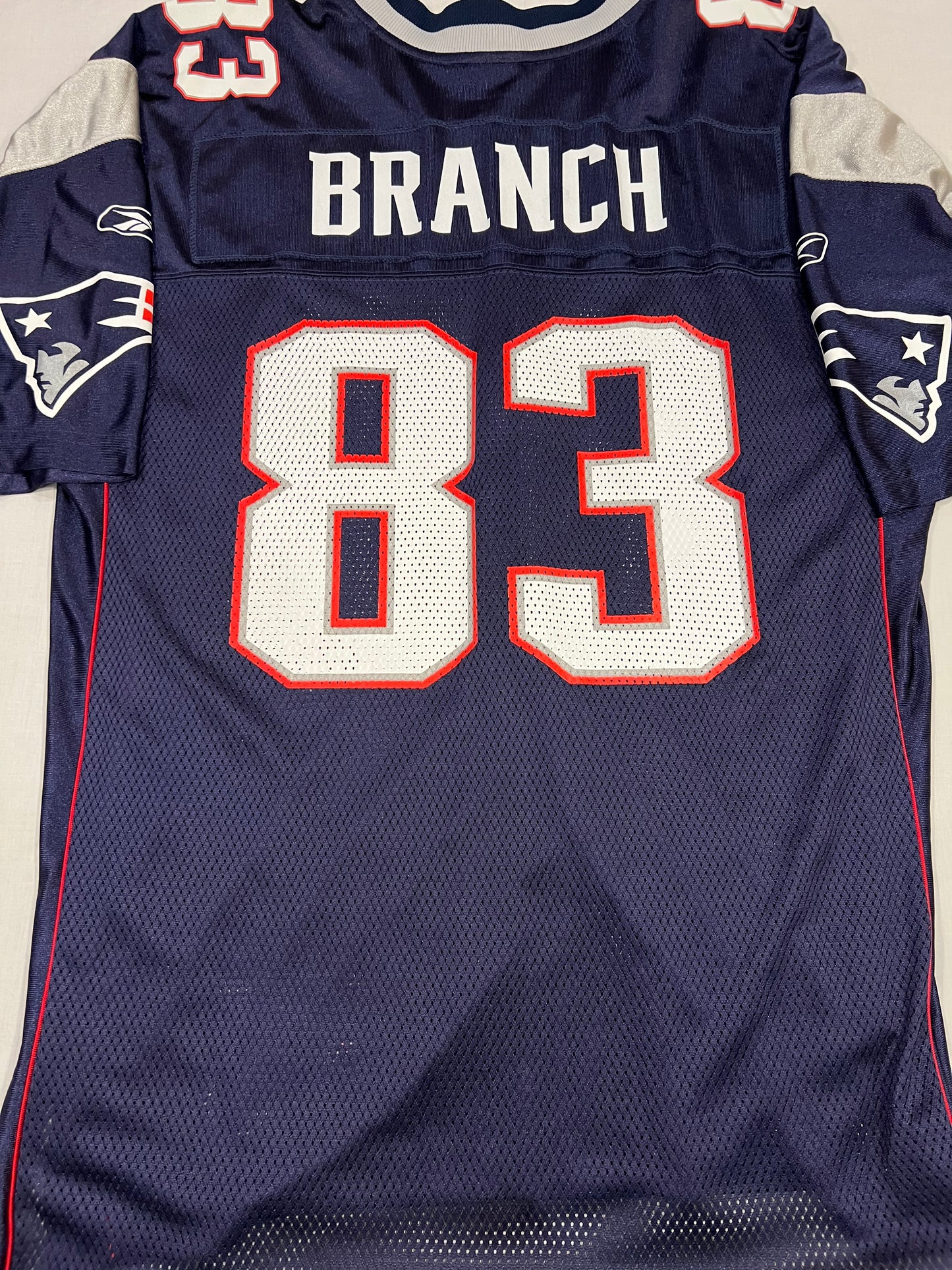 Deon Branch Patriots Reebok Mens Large Jersey