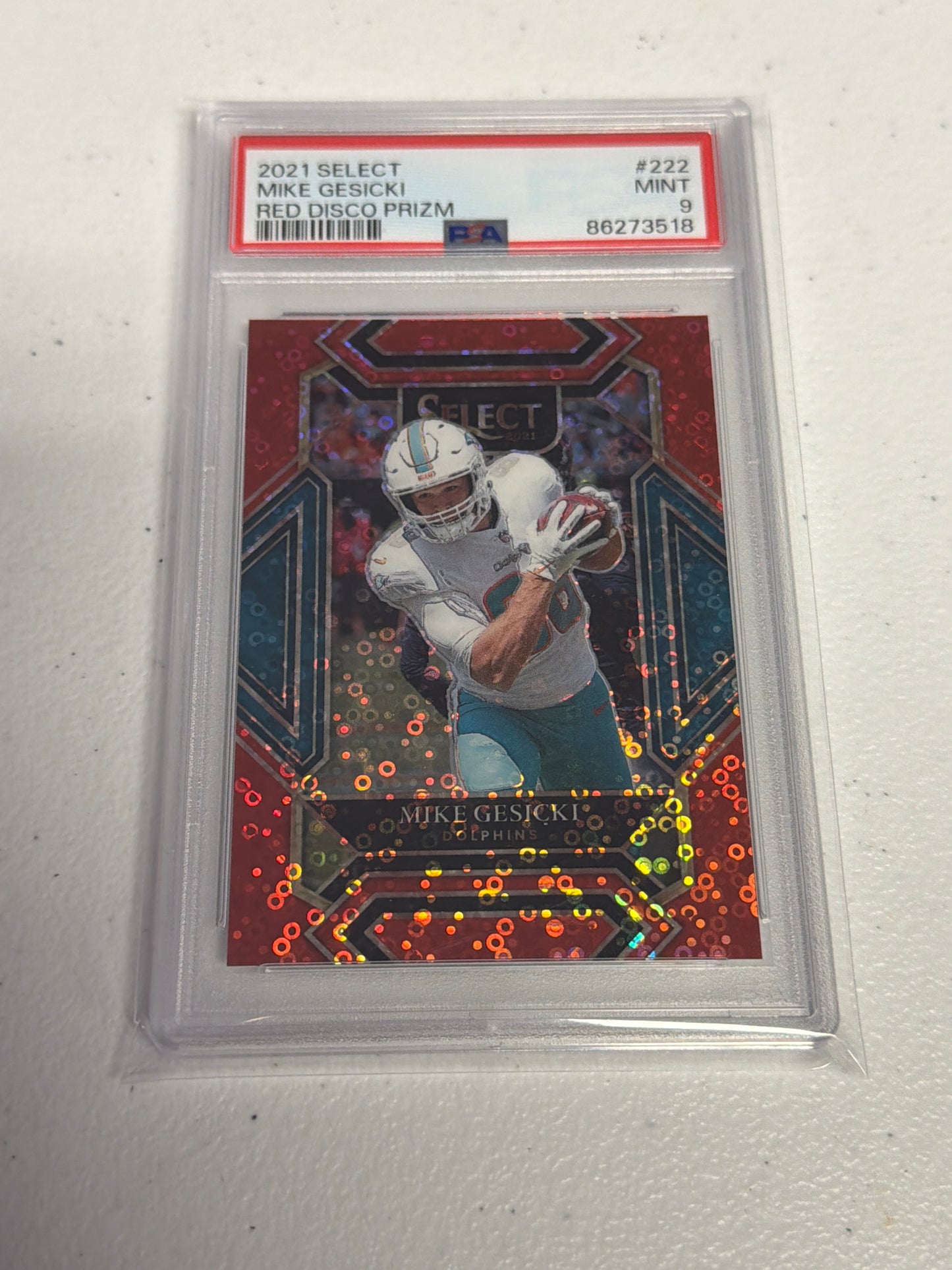 Mike Gesicki Red Disco /49 PSA 9
