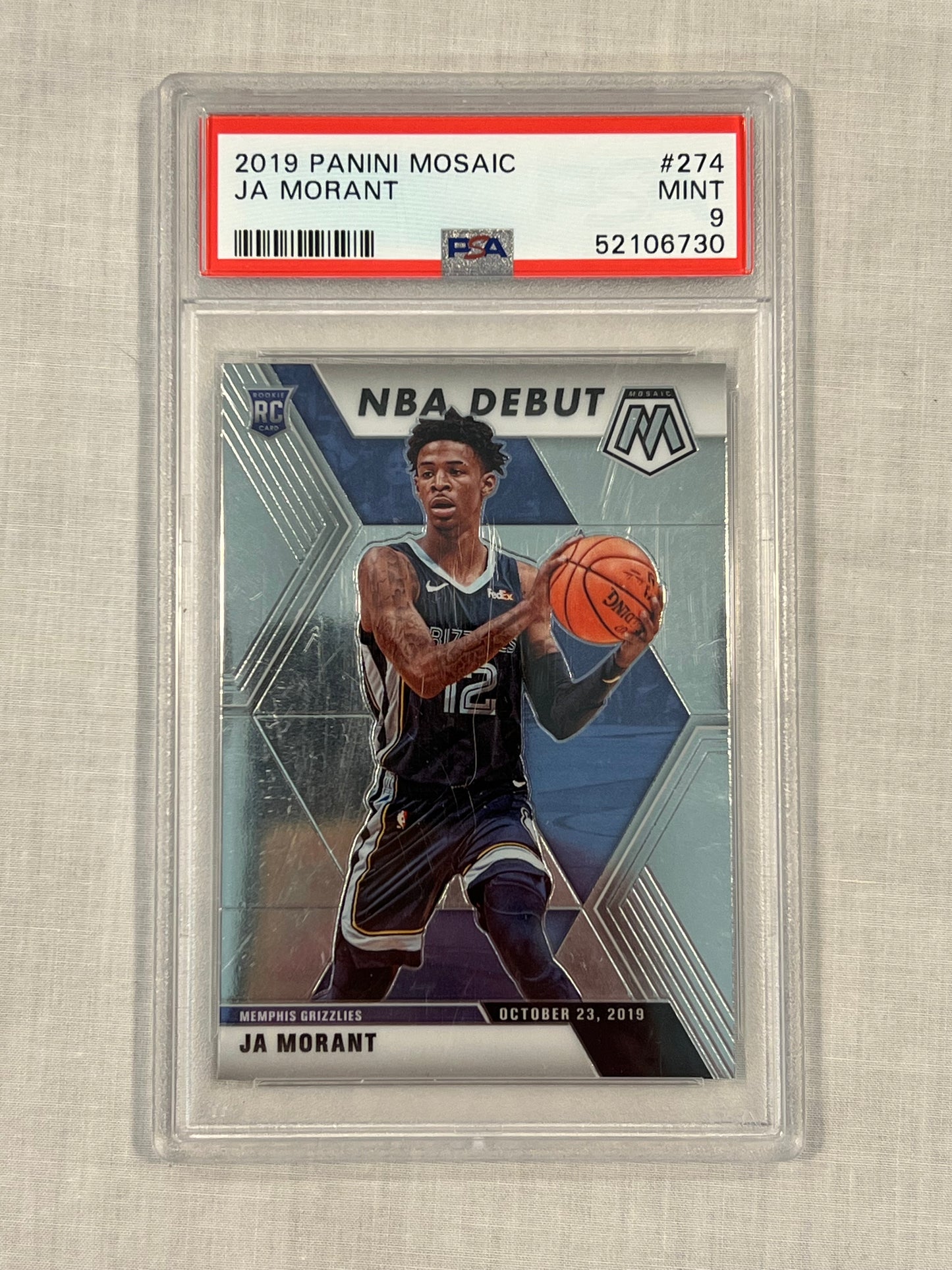 Ja Morant PSA 9 NBA Debut Rookie