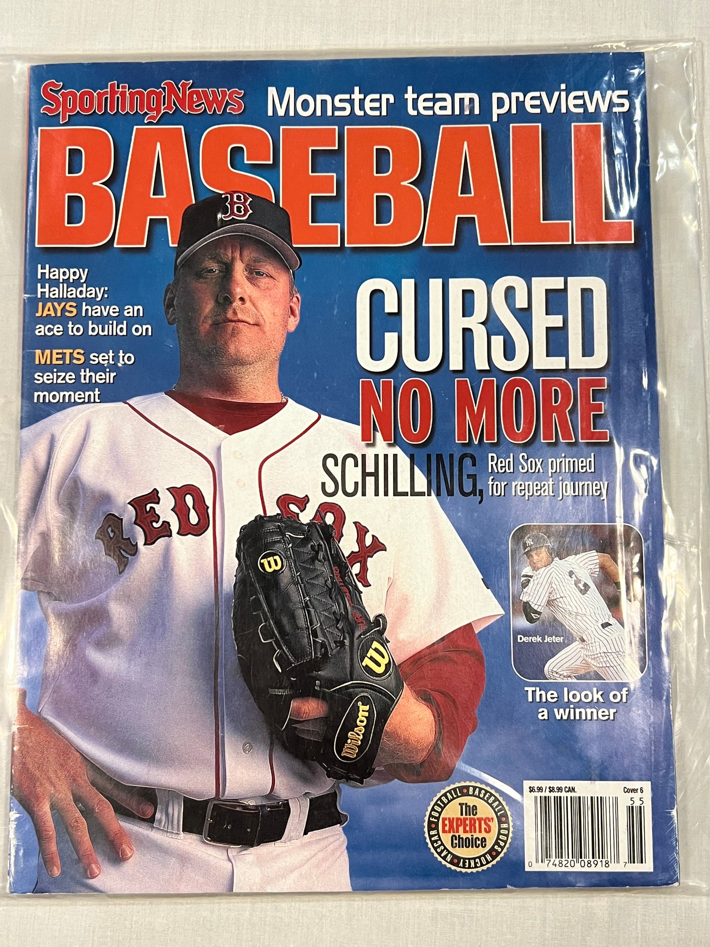 Curt Schilling & Derek Jeter Sporting News 2004 Magazine
