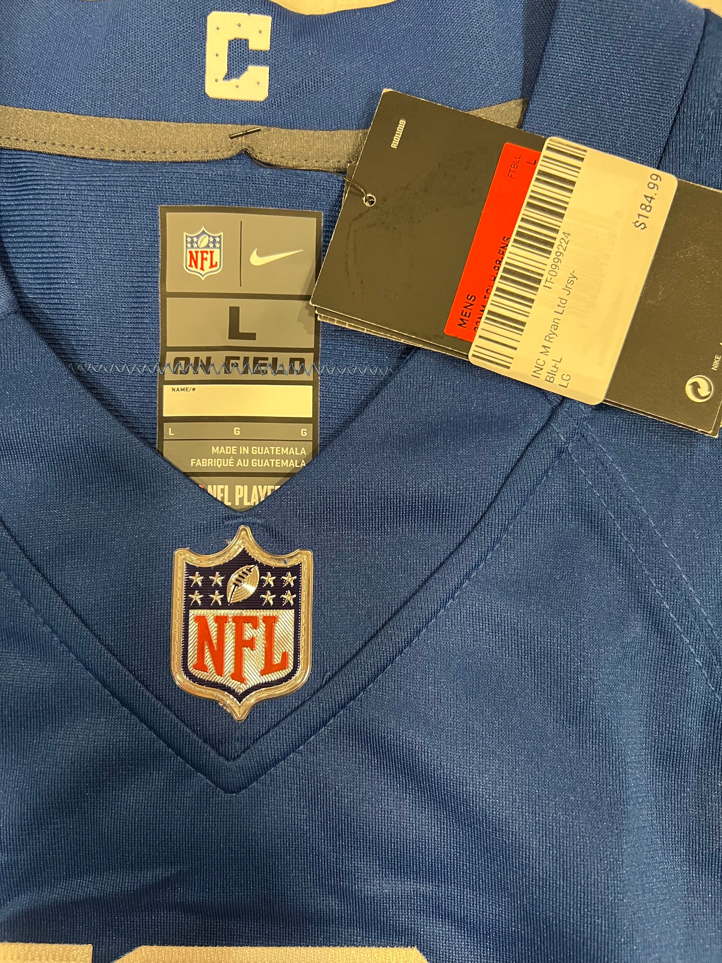 Matt Ryan Colts Nike Vapor Stiched Large Jersey