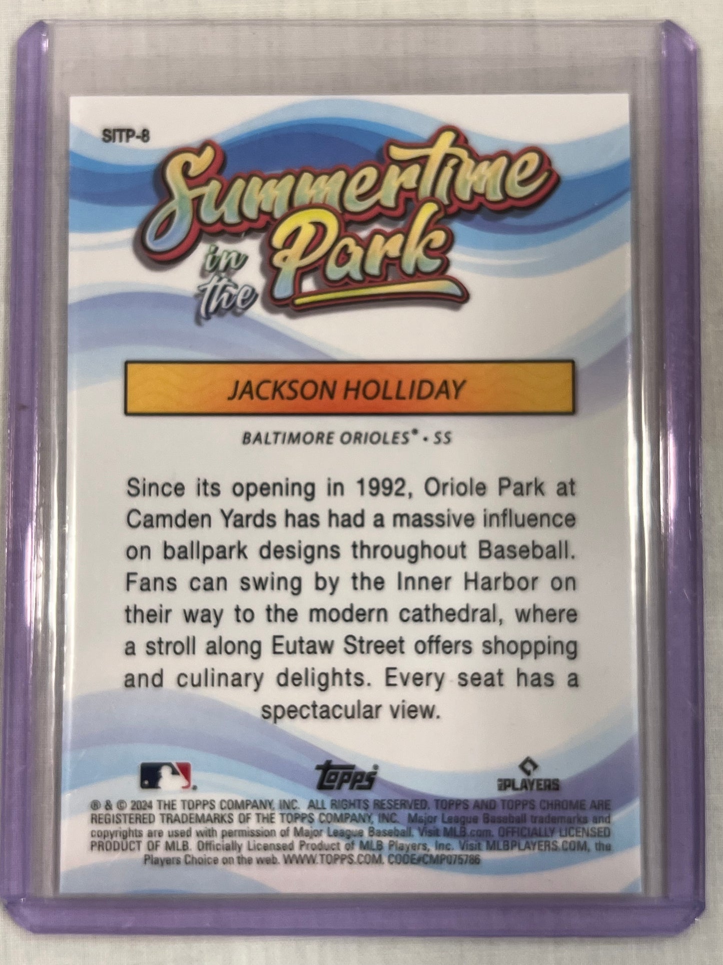 Jackson Holliday Topps Chrome SP Rookie