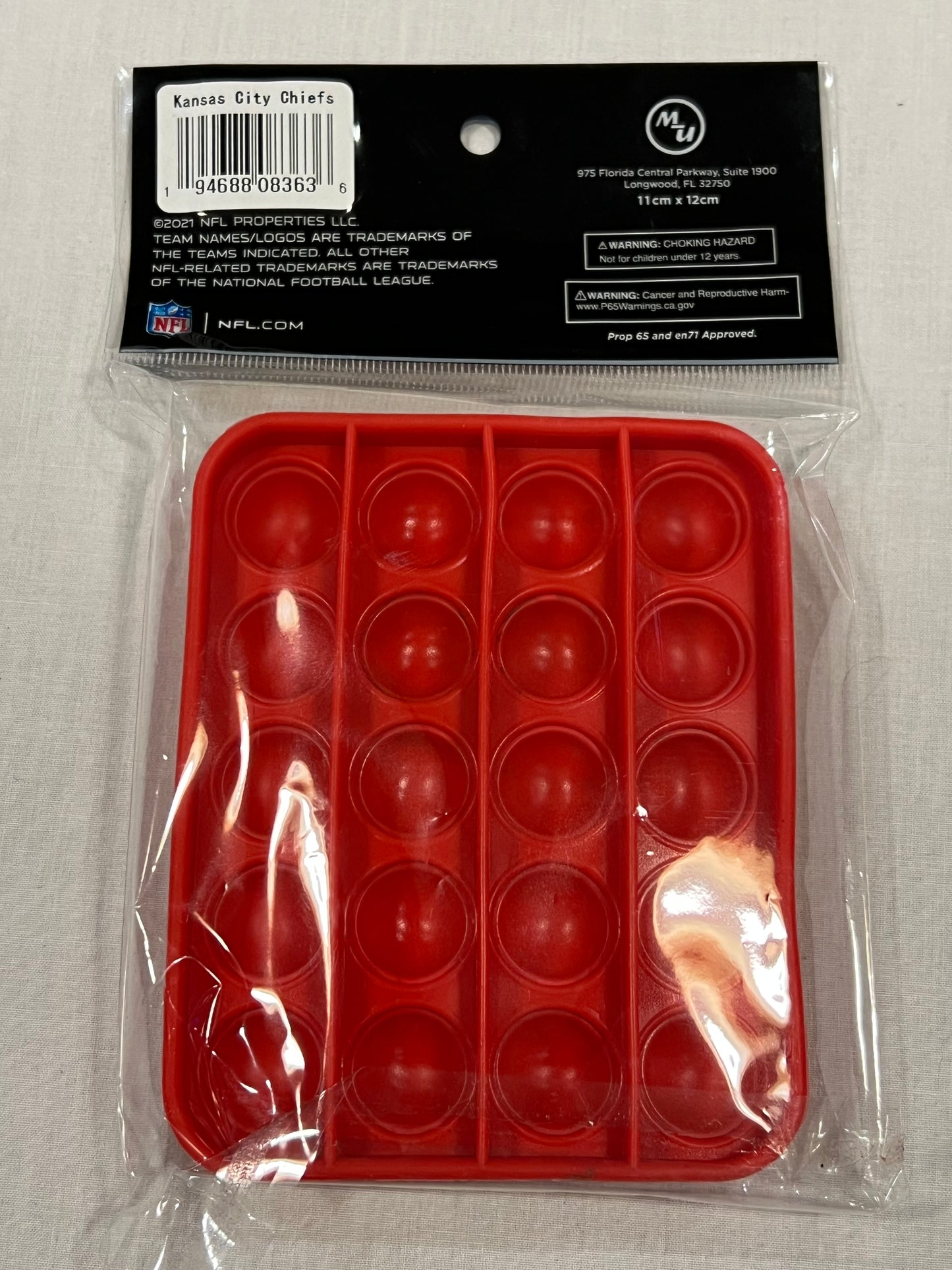 Kansas City Chiefs Fidget Popper