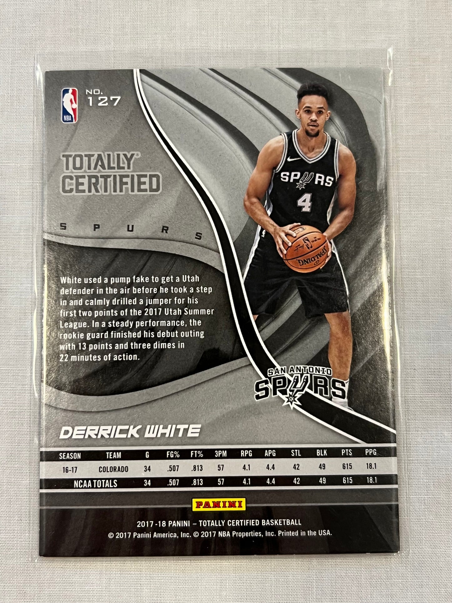 Derrick White Certified Purple Rookie /199