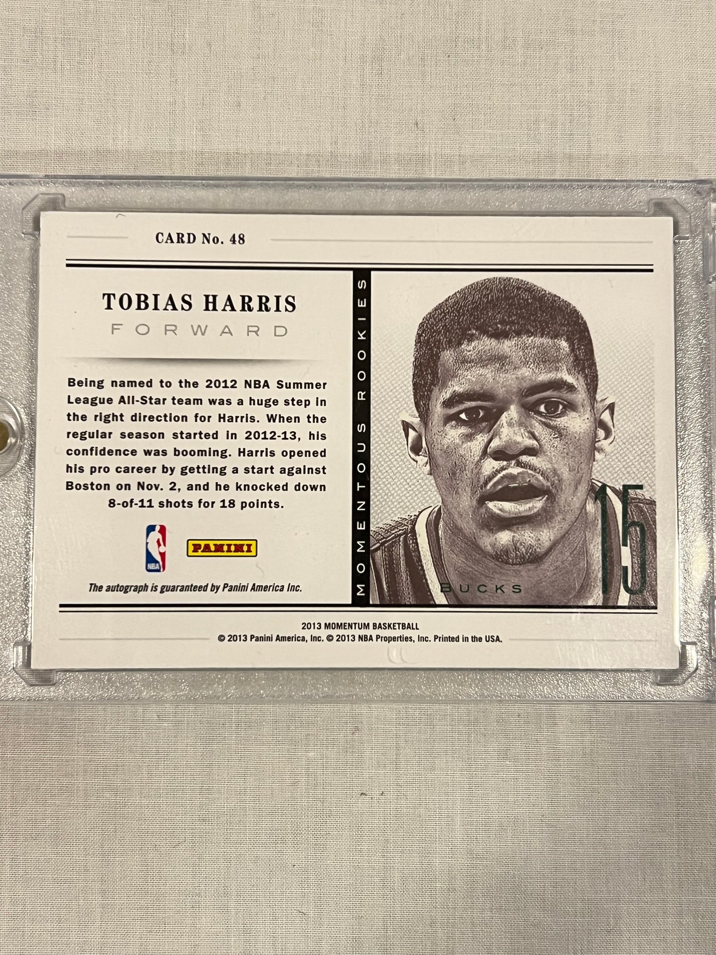 Tobias Harris Momentous Rookie Auto