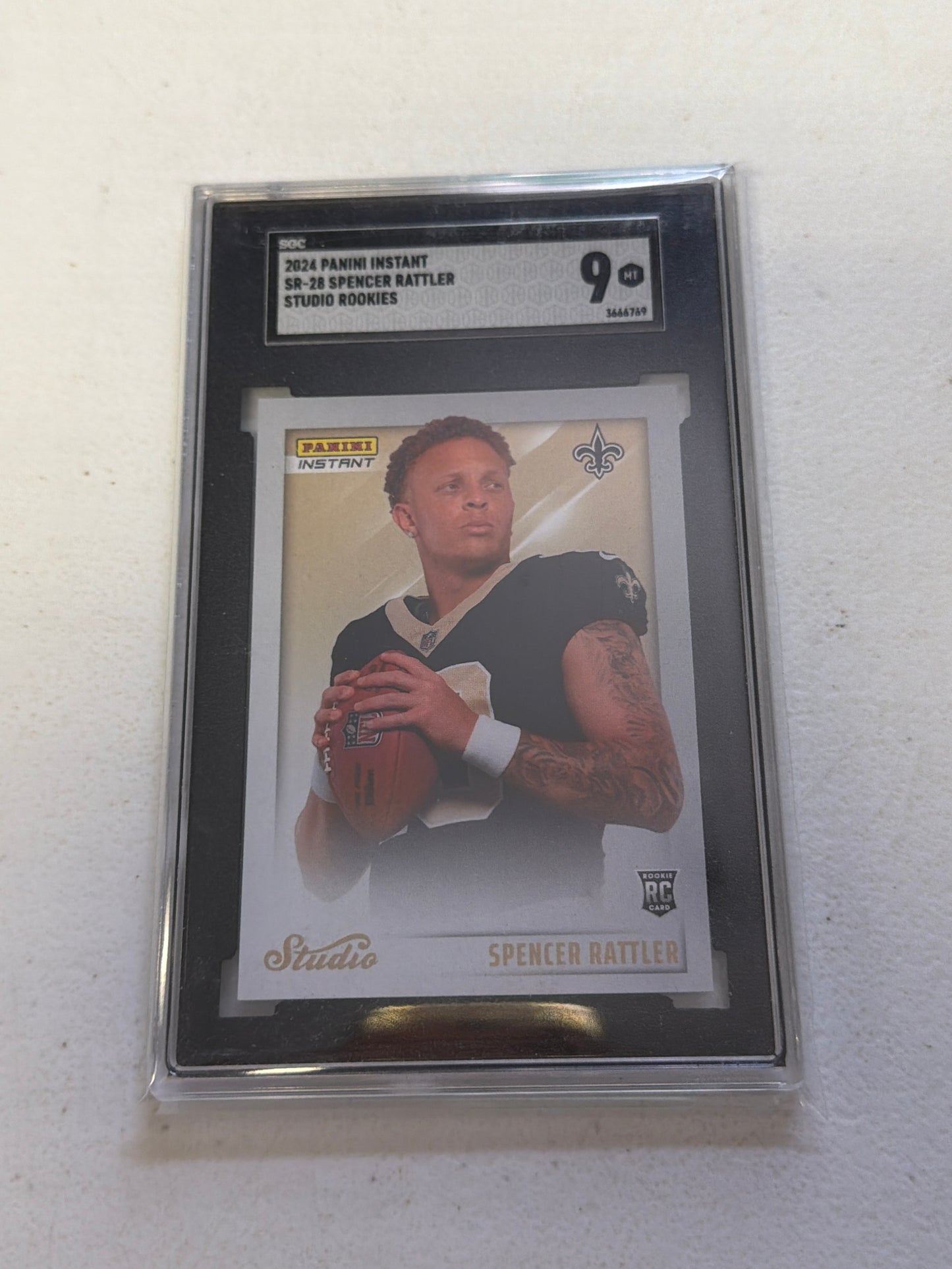 Spencer Rattler Studio Rookies SGC 9