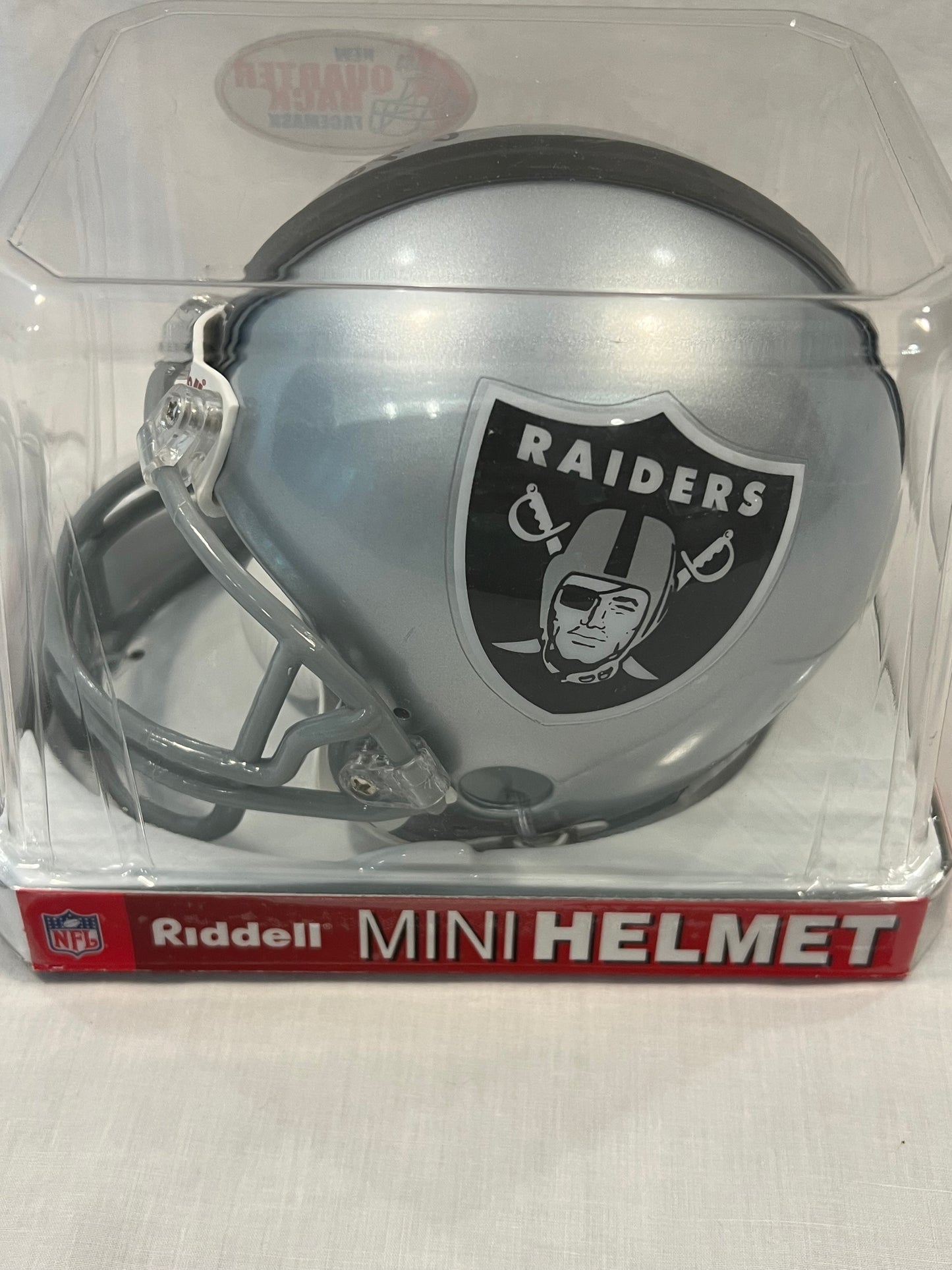 Ray Guy & Brad Van Pelt HOF Raiders Mini Helmet