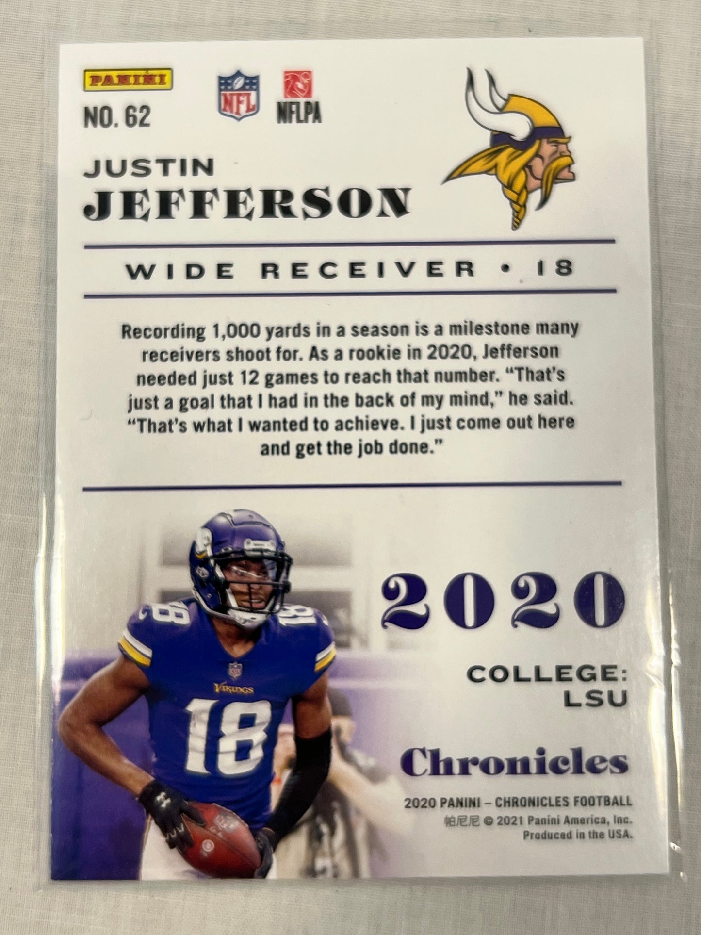 Justin Jefferson Teal Rookie