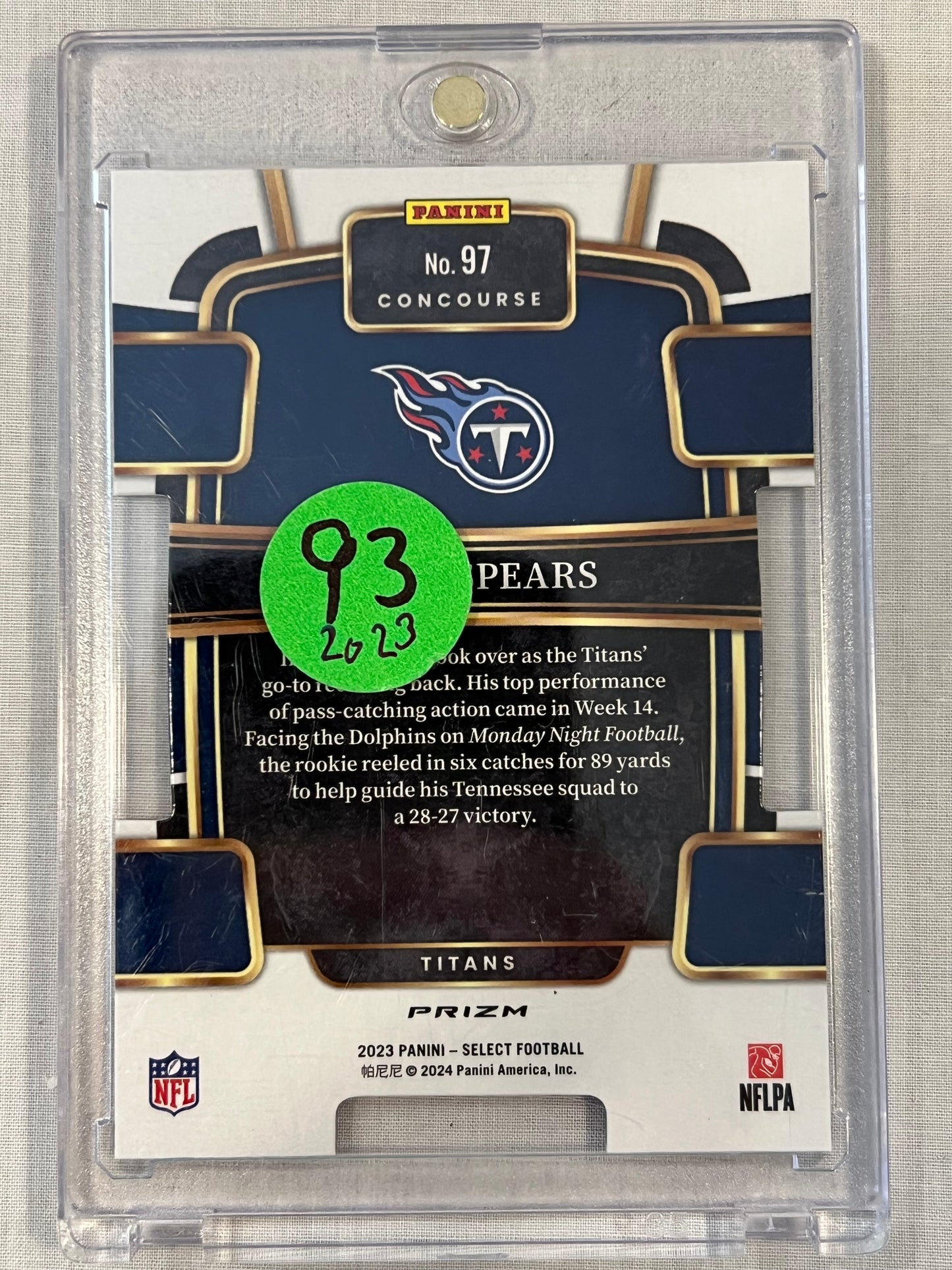Tyjae Spears Red, White & Blue Die Cut Rookie