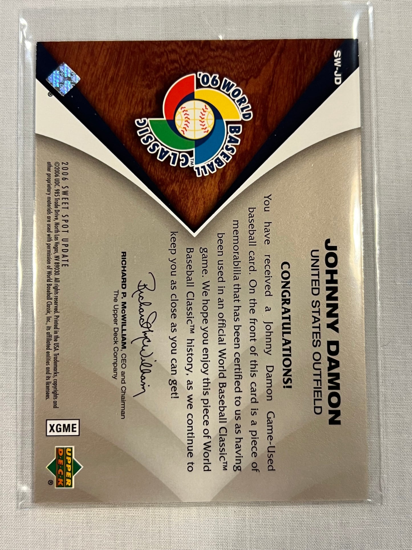 Johnny Damon Team USA Patch