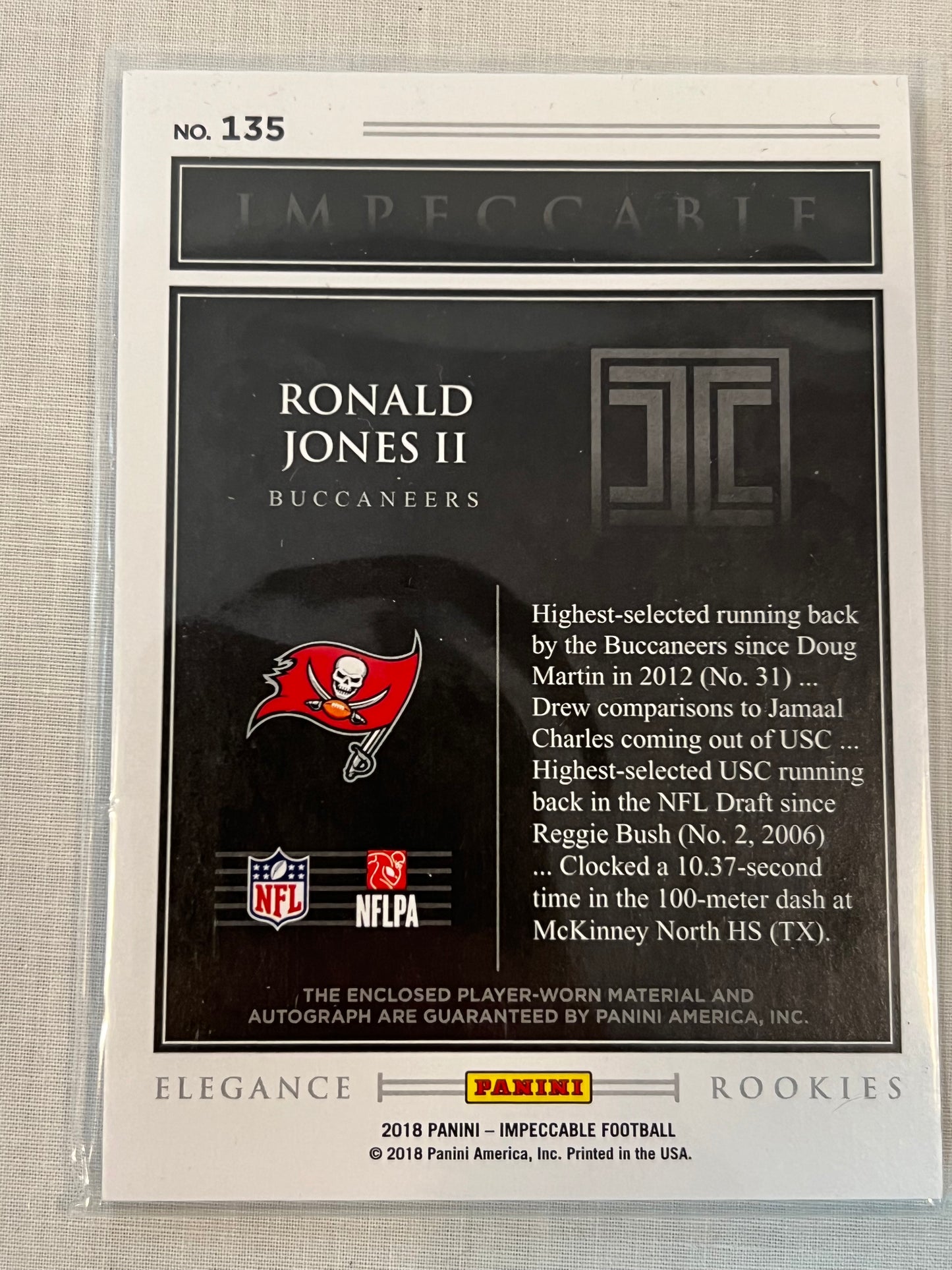 Ronald Jones II Impeccable Elegance RPA /75