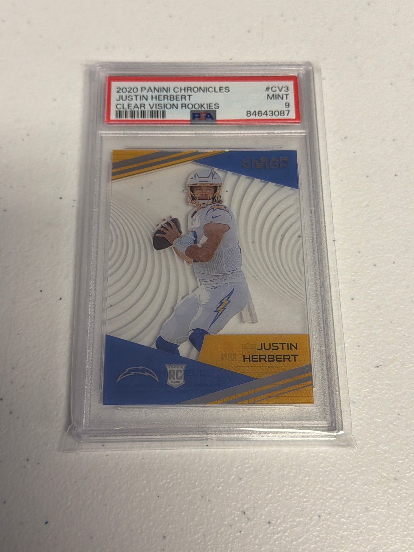 Justin Herbert Clear Vision RC PSA 9