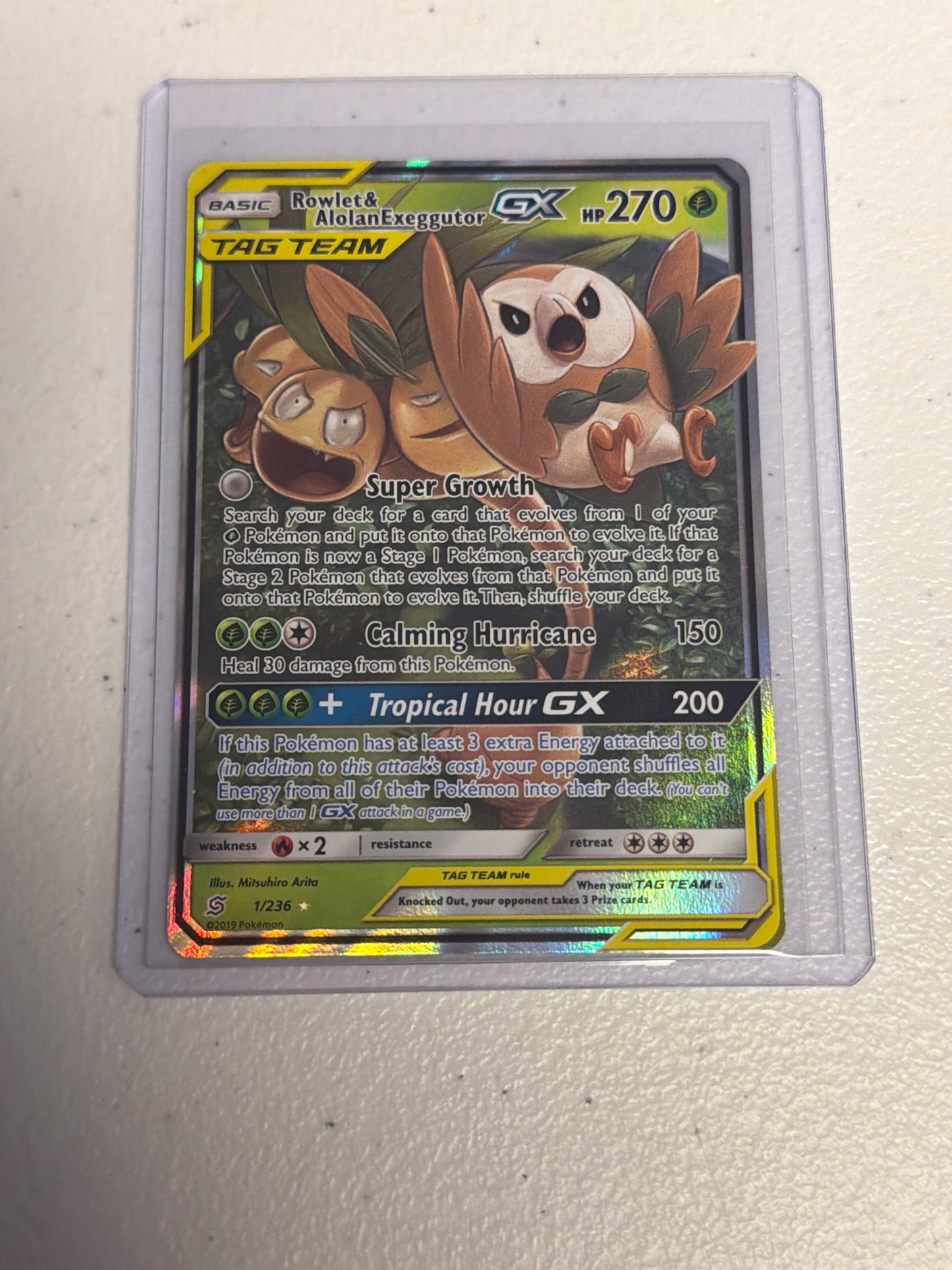 Rowlet & Alolan Exeggutor GX Tag Team