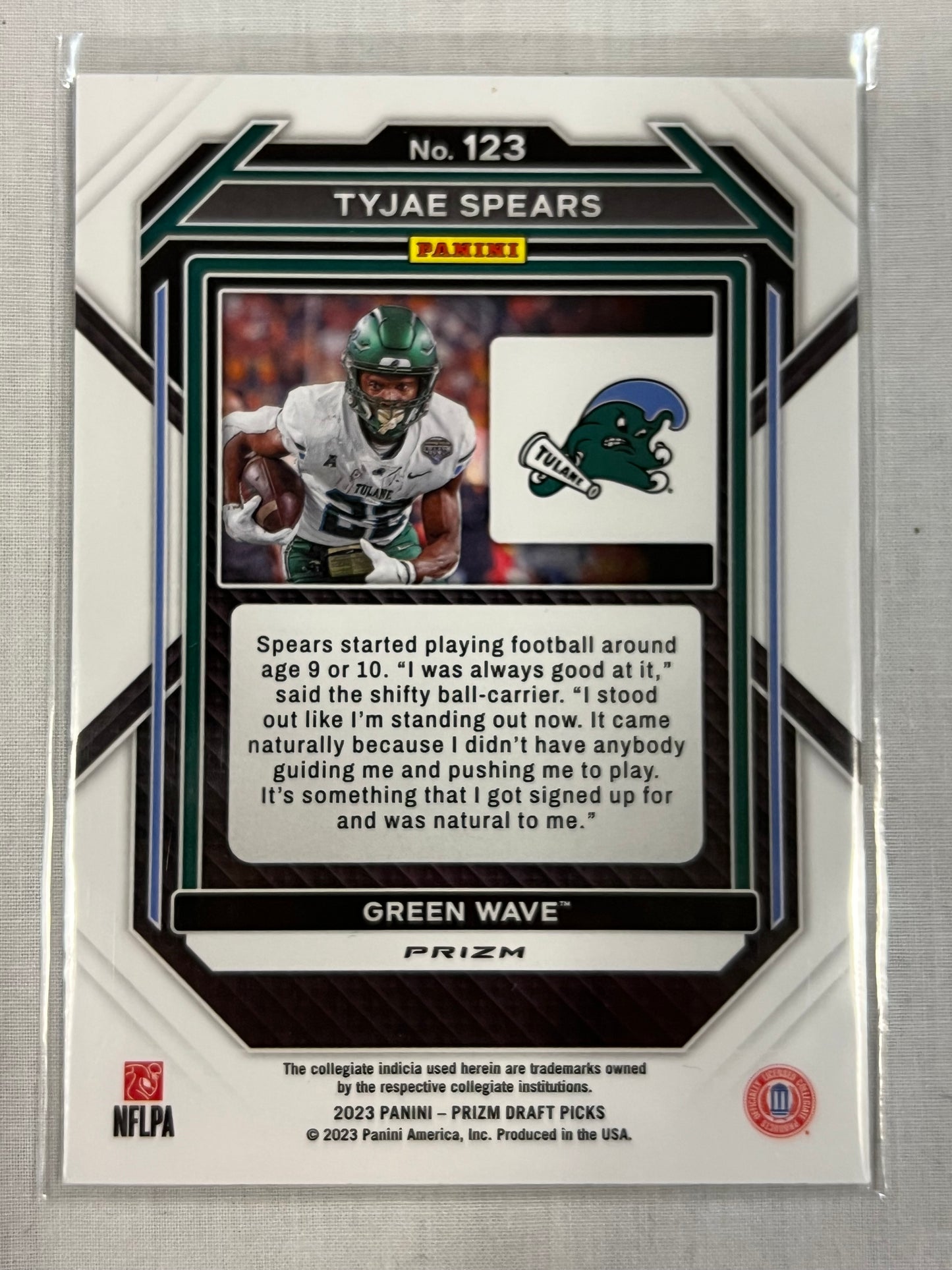 Tyjae Spears Green Prizm Rookie