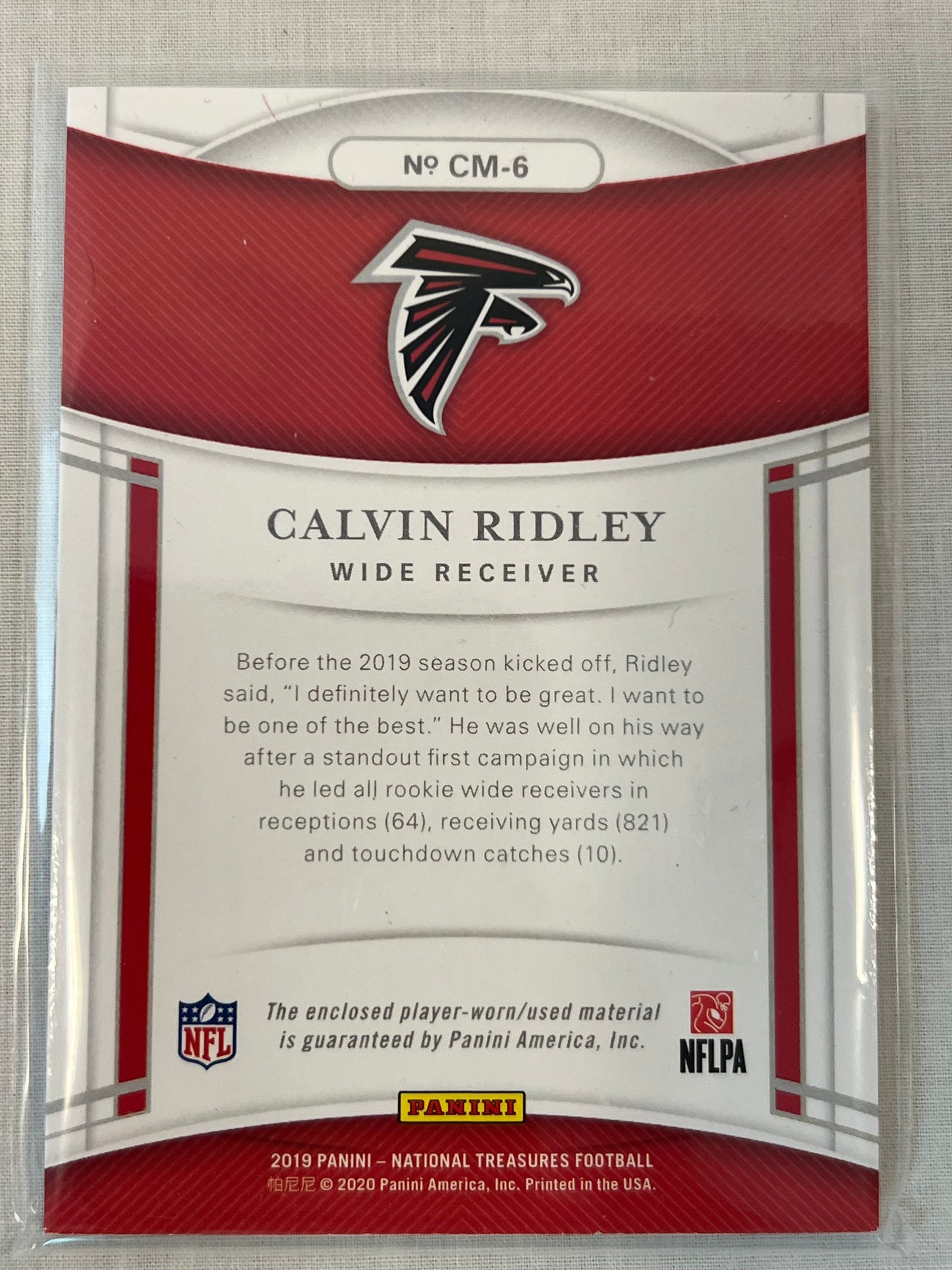 Calvin Ridley National Treasures Colossal Patch /99