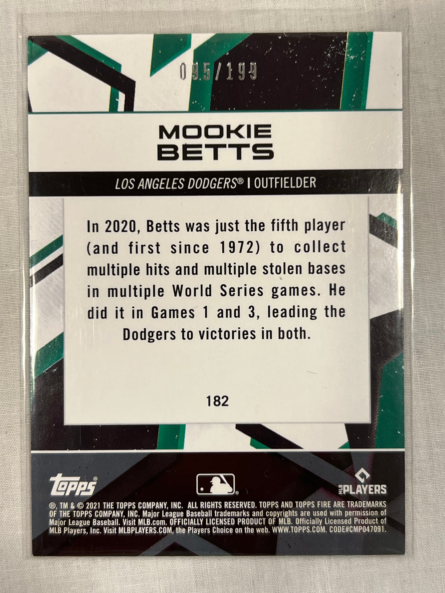Mookie Betts Elite Green /199