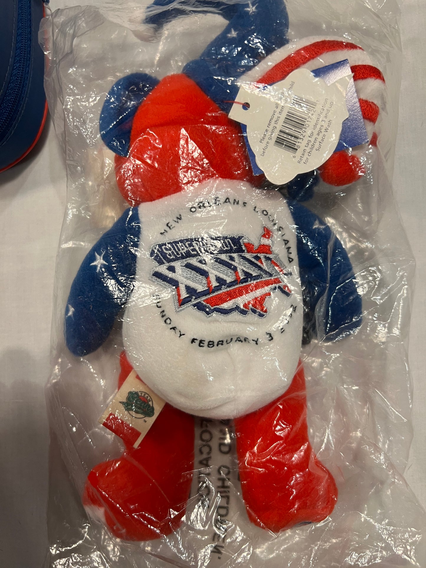 Super Bowl XXXVI 2002 New Orleans Cushion w/ Bear