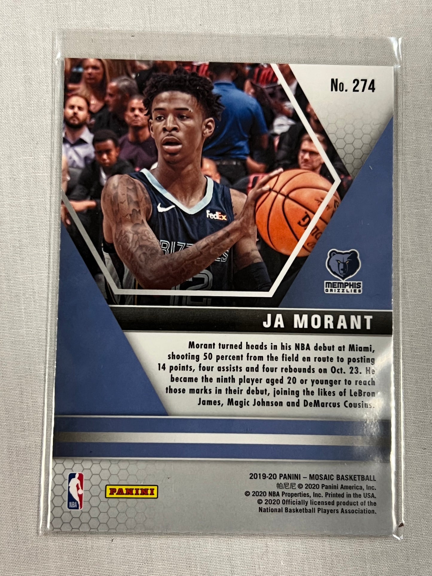 Ja Morant NBA Debut Rookie