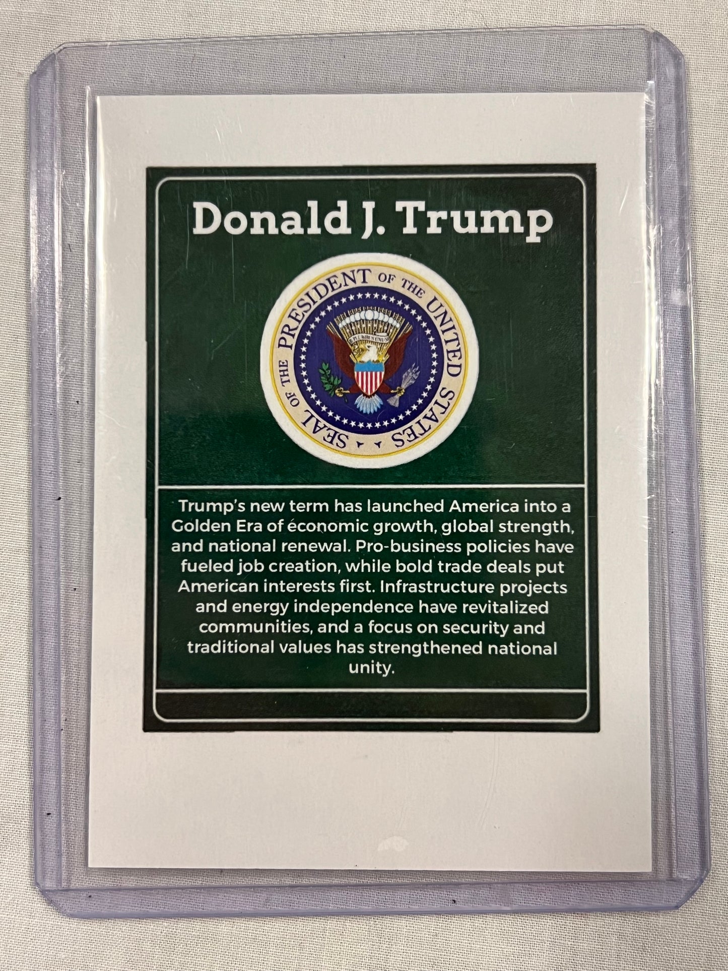Le'Veon Bell signed Donald Trump hat w/ Custom Card