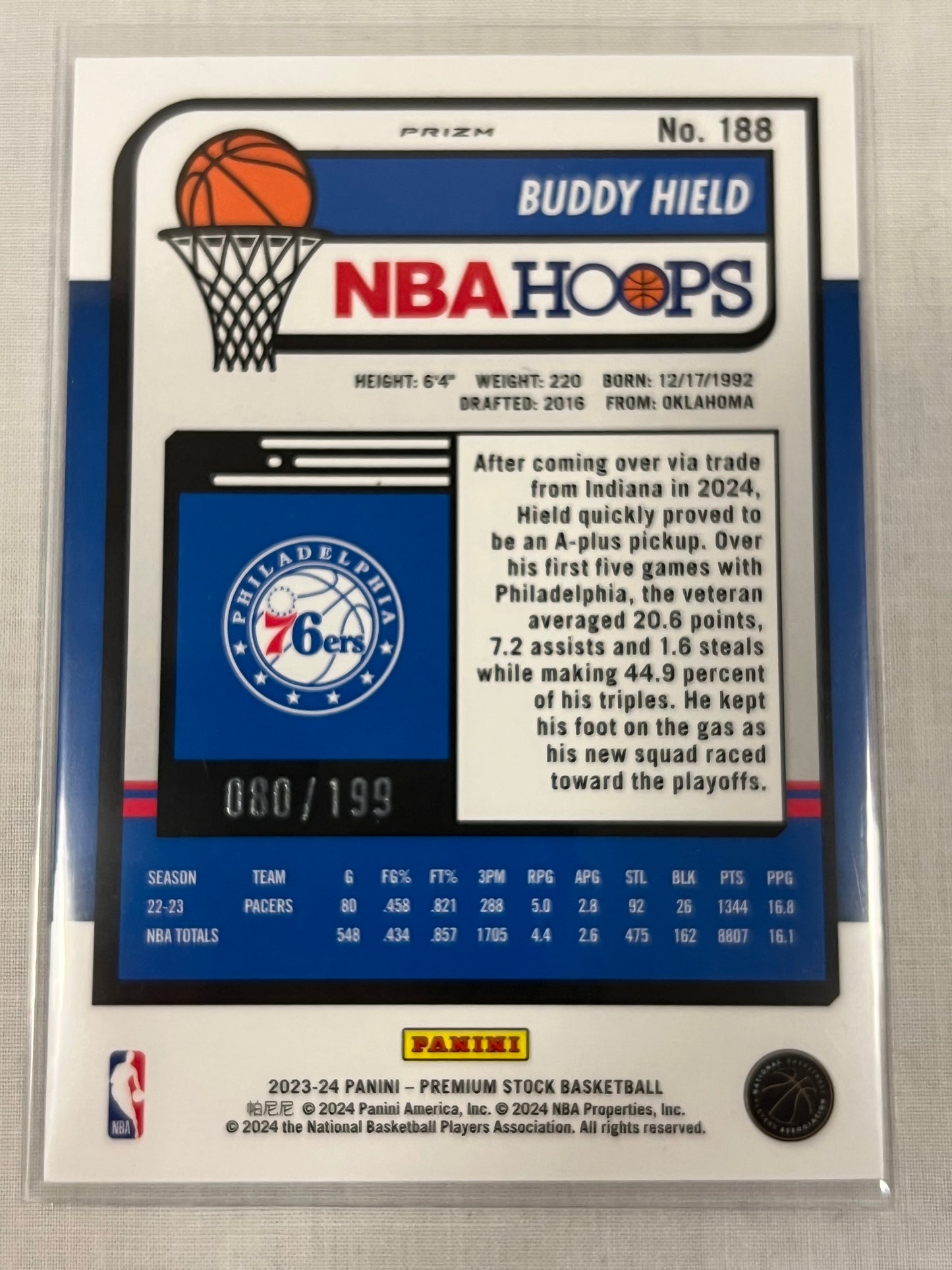 Buddy Hield Premium Stock Red /199