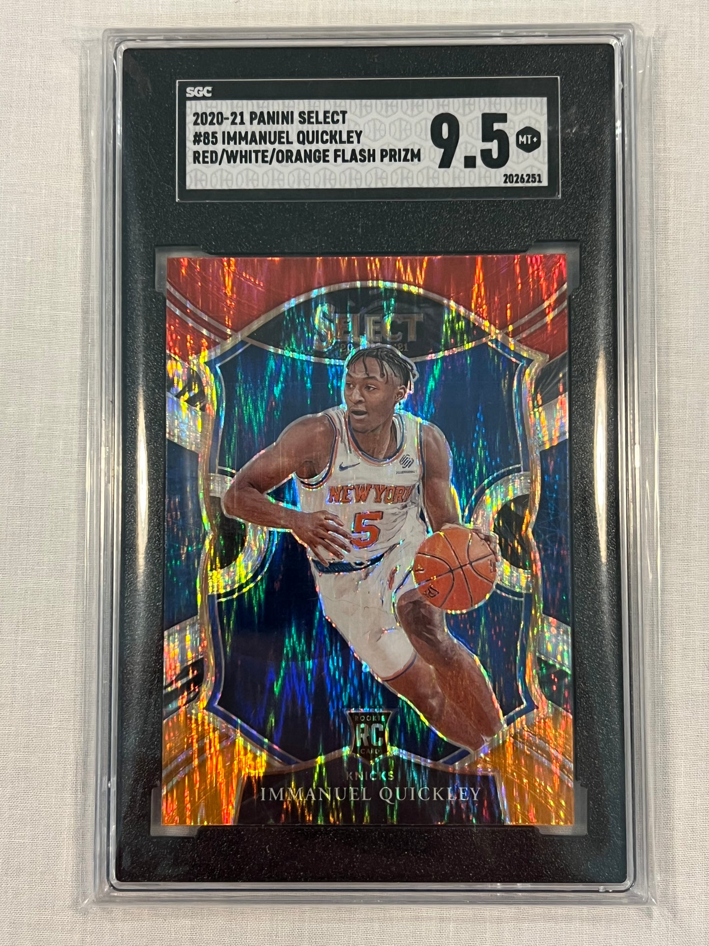 Immanuel Quickley SGC 9.5 Red, White, Orange Rookie