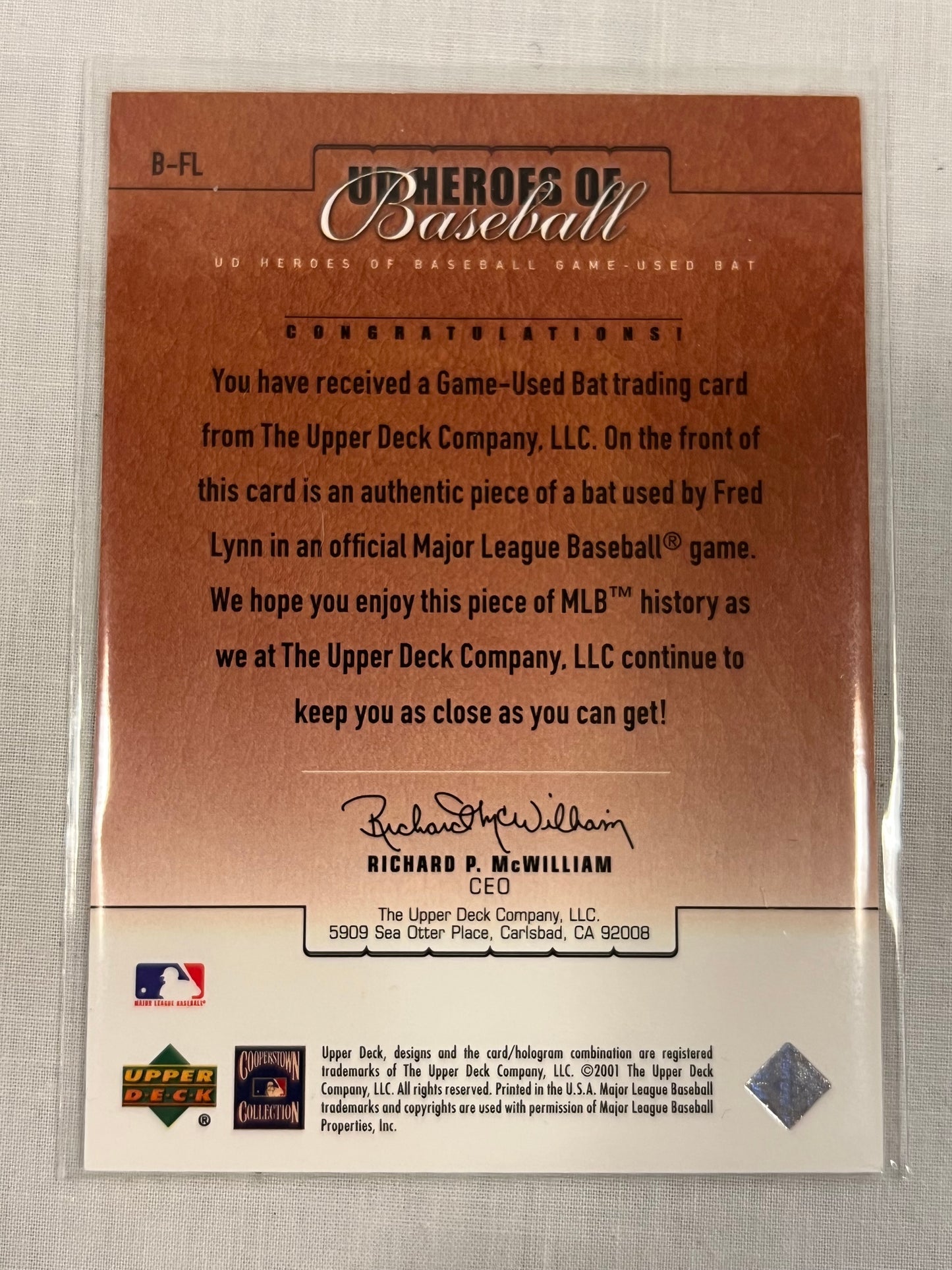 Fred Lynn Game Used Bat