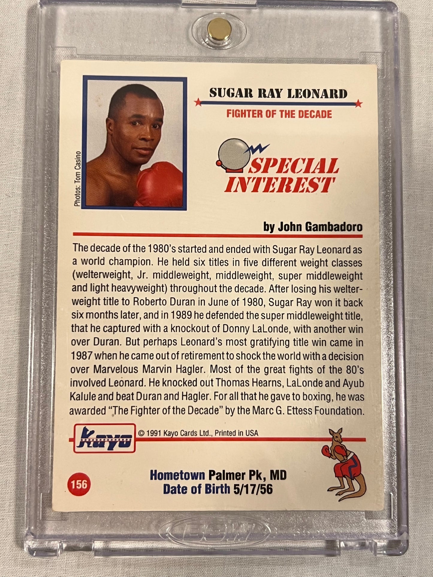 Sugar Ray Leonard Fighter of the decade