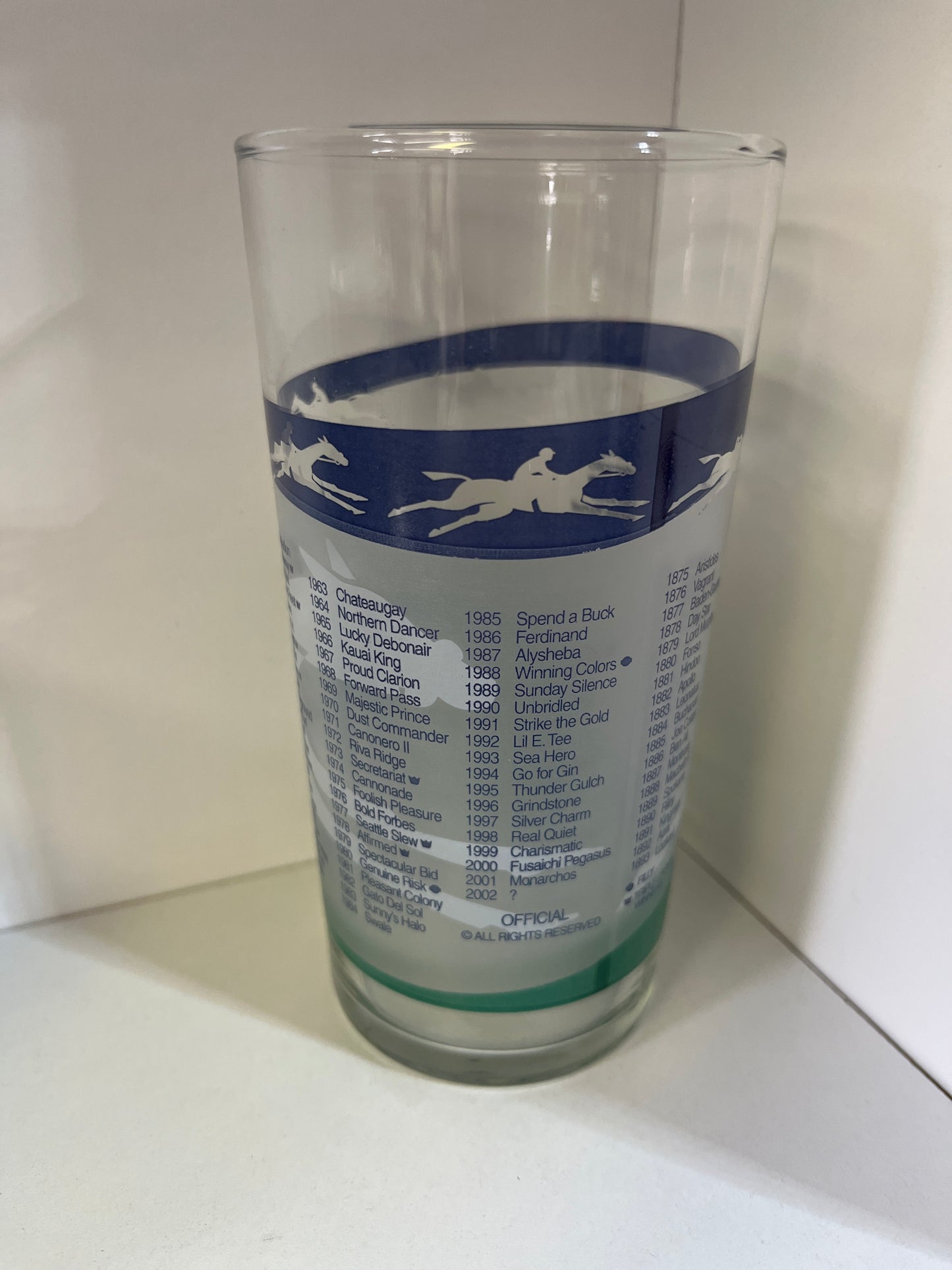 128th Kentucky Derby Glass