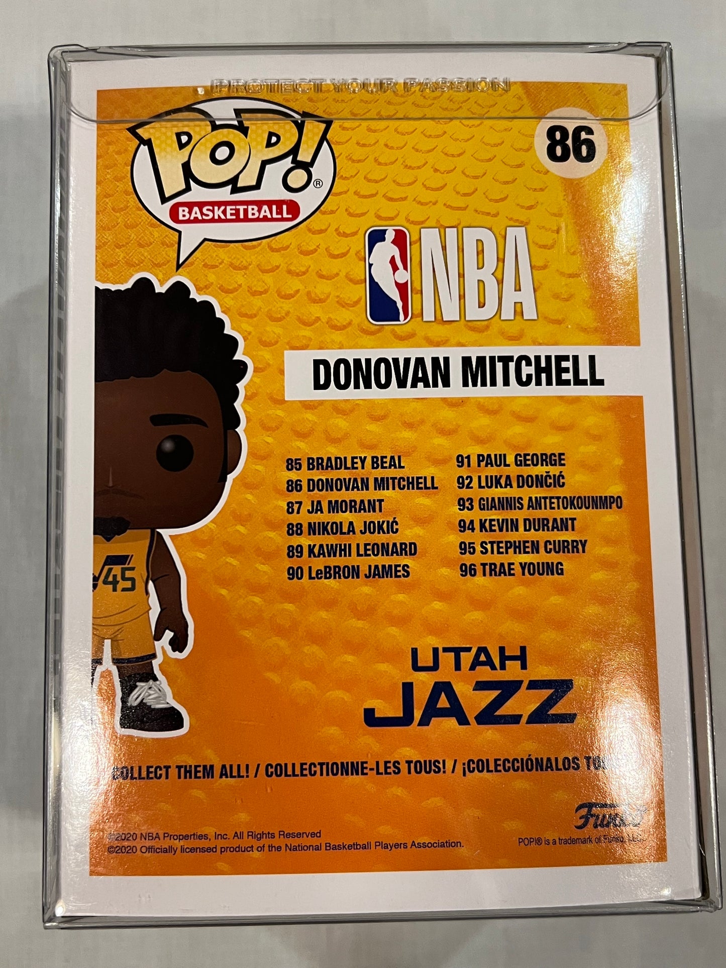 Donovan Mitchell Utah Jazz w/ protective case