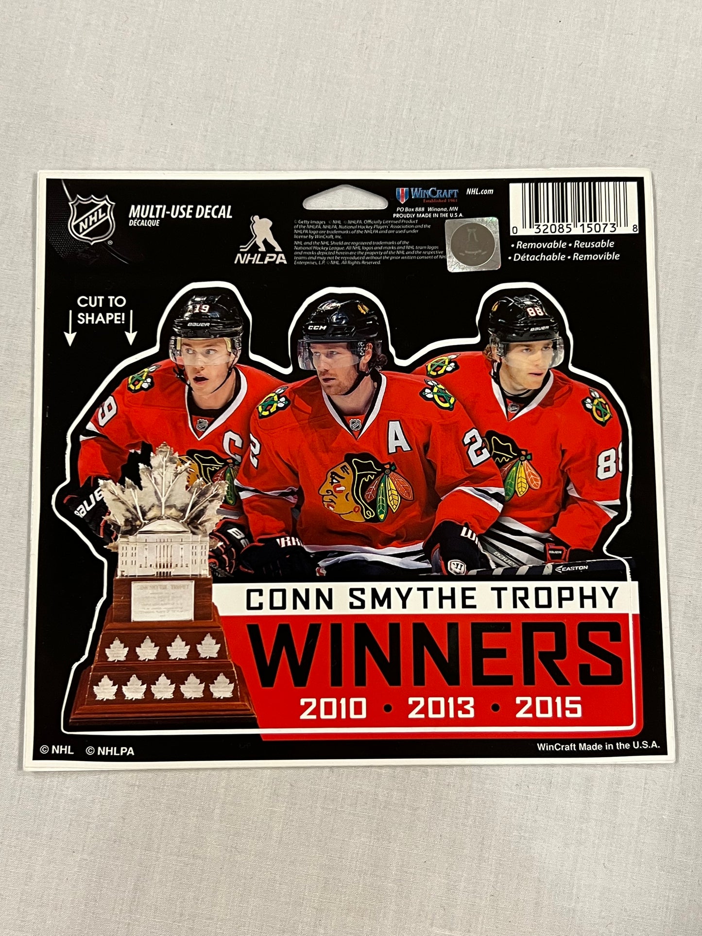 Chicago Blackhawks Con Smythe Trophy Stickers