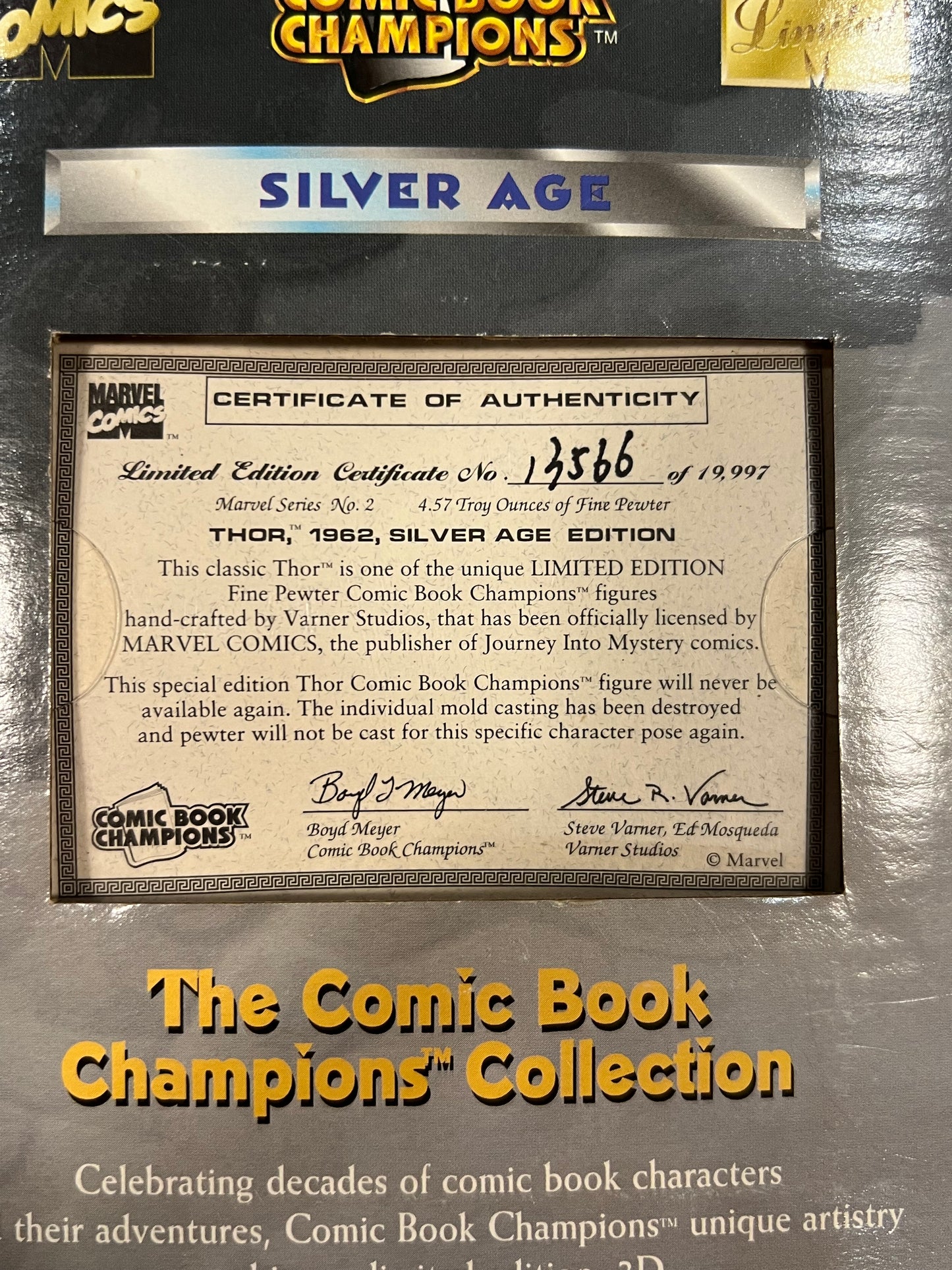 Thor 1962 Silver Age Pewter Comic Book Statue
