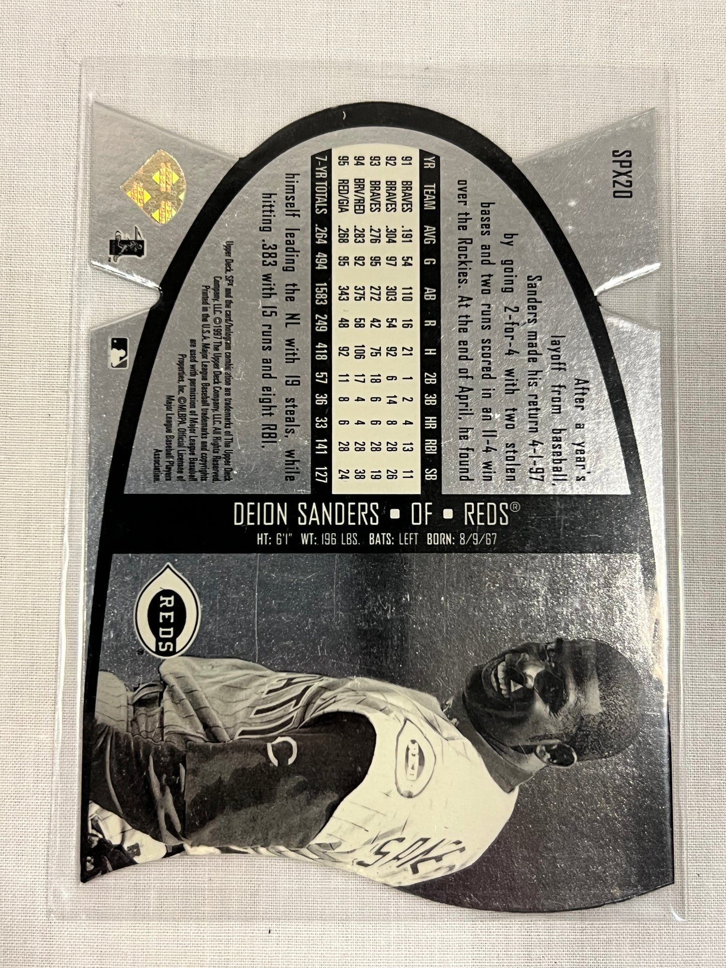 Deion Sanders Spx Hologram Die Cut