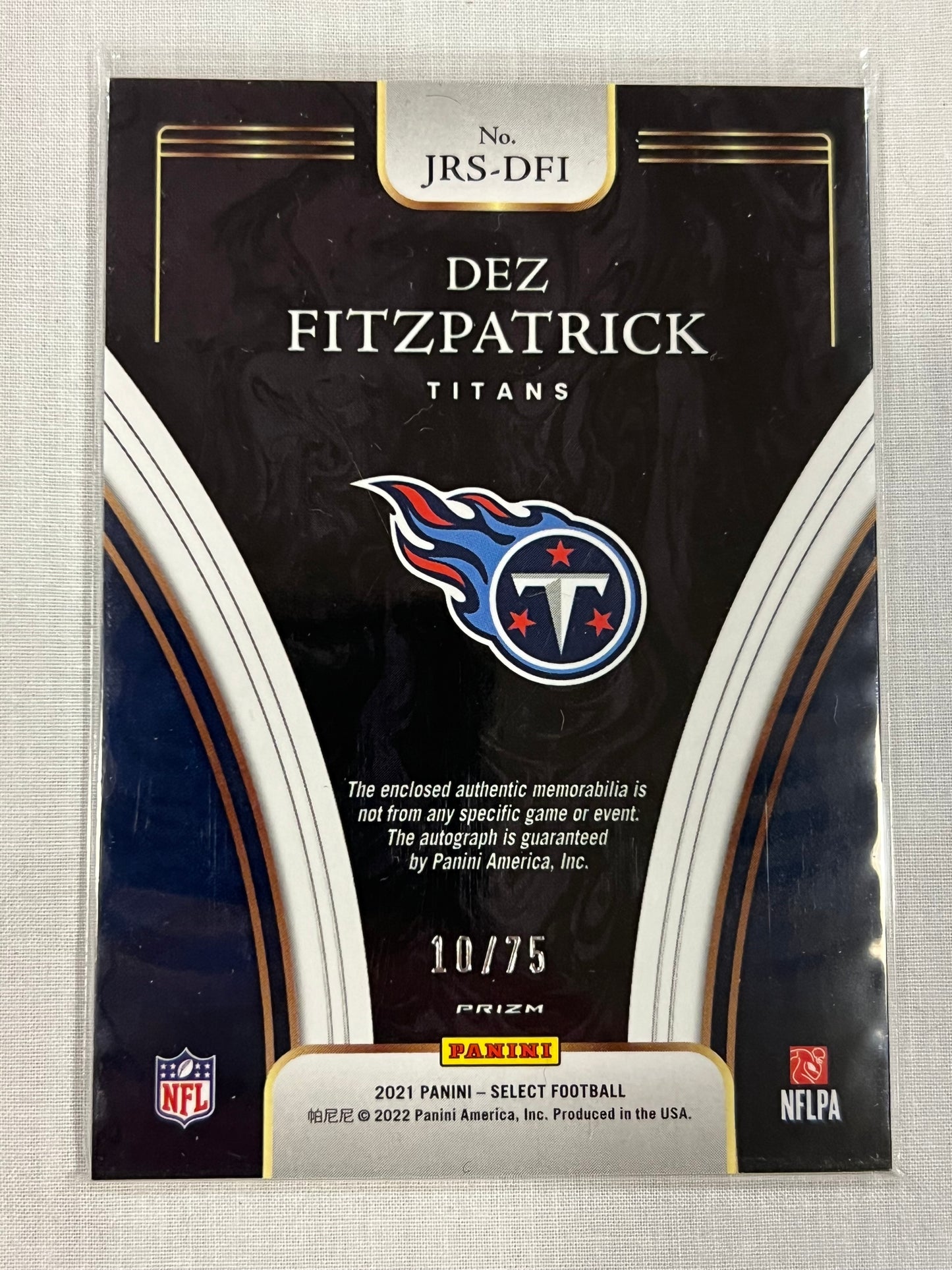 Dez Fitzpatrick Select White Prizm RPA /75