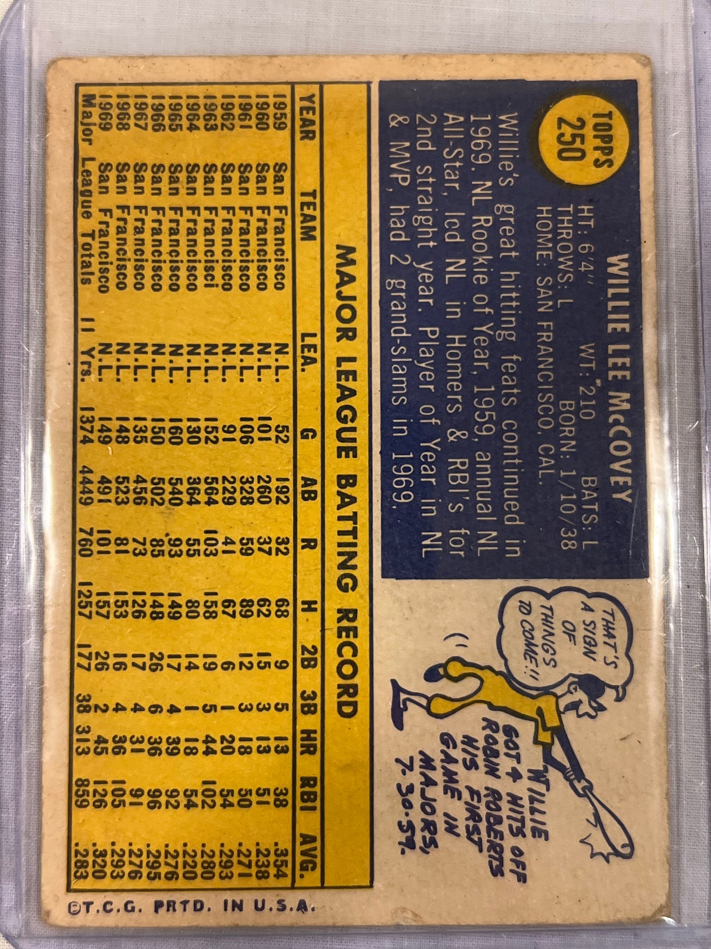 Willie McCovey 1970 Topps