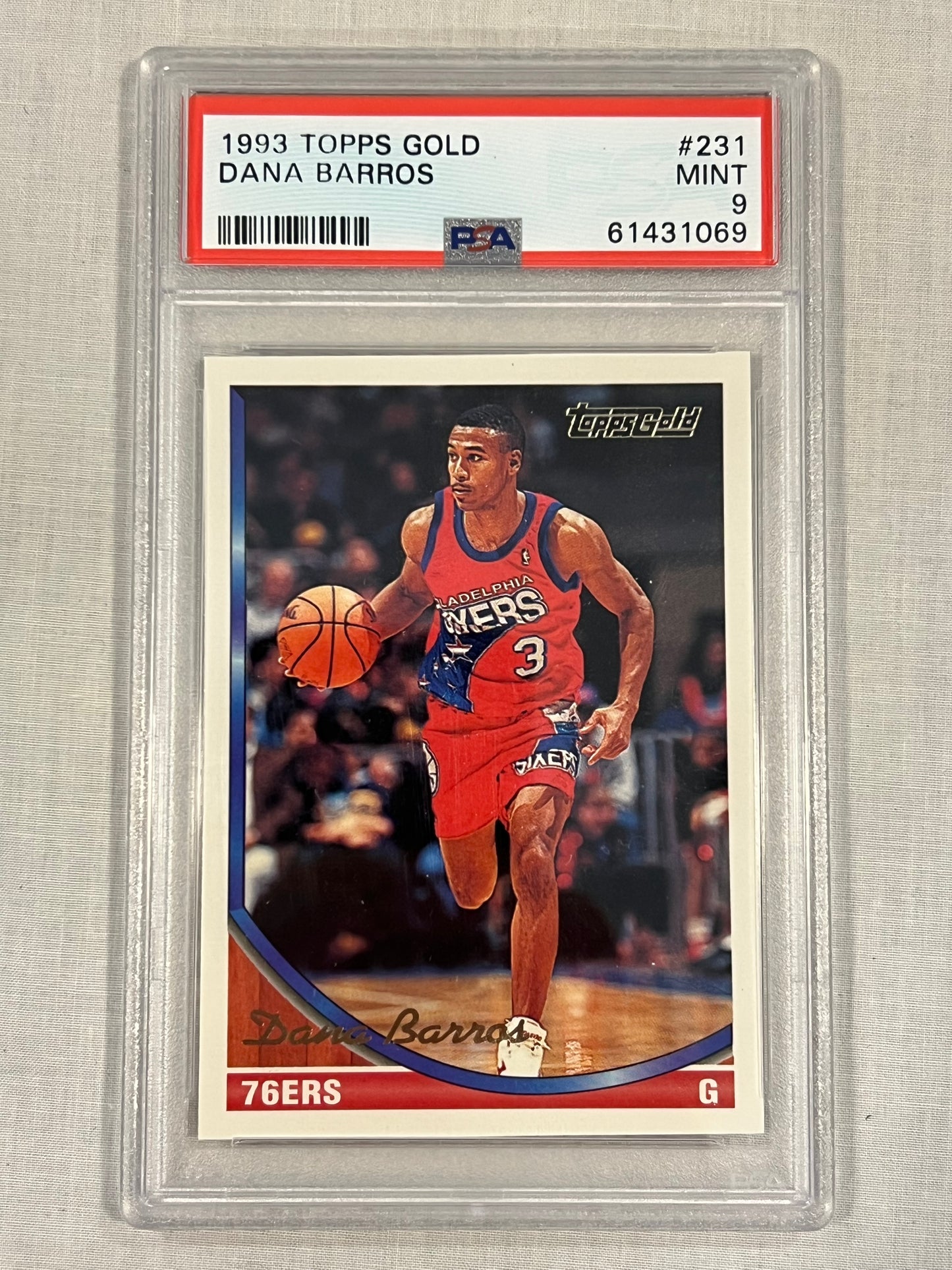 Dana Barros PSA 9 Topps Gold