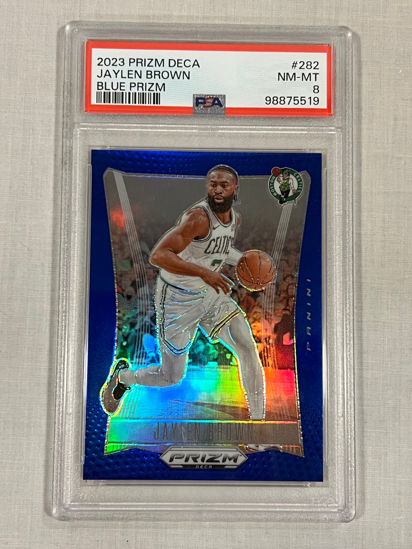Jaylen Brown PSA 8 Prizm Deca /149