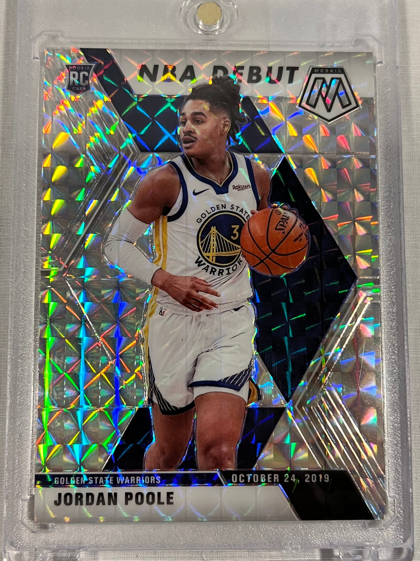 Jordan Poole Silver Mosaic Rookie