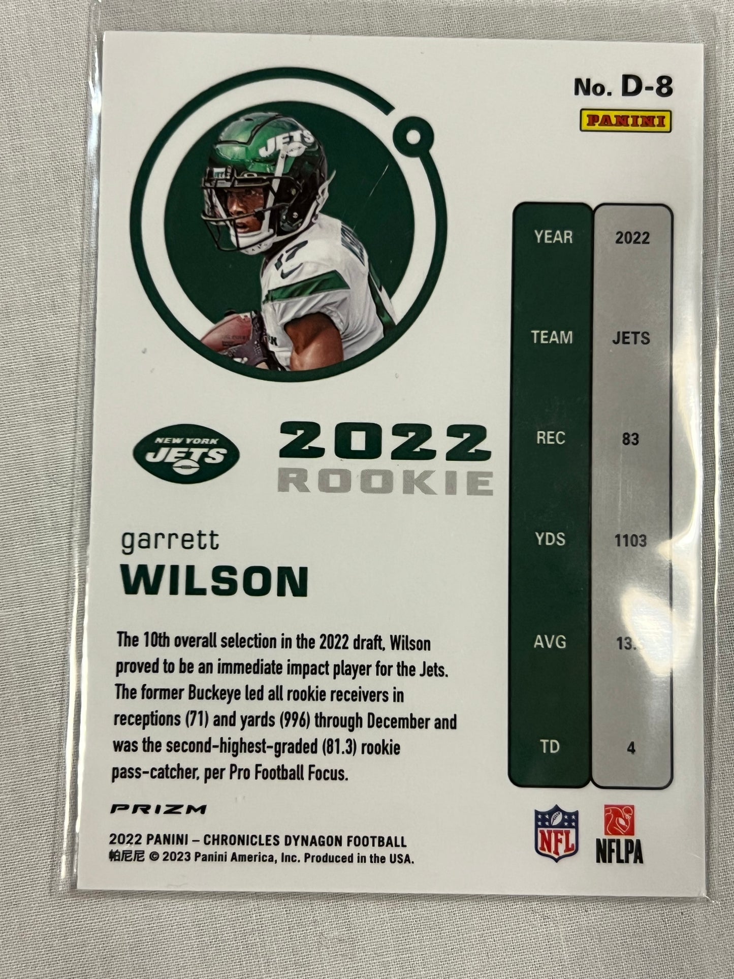 Garrett Wilson Dynagon Silver Rookie