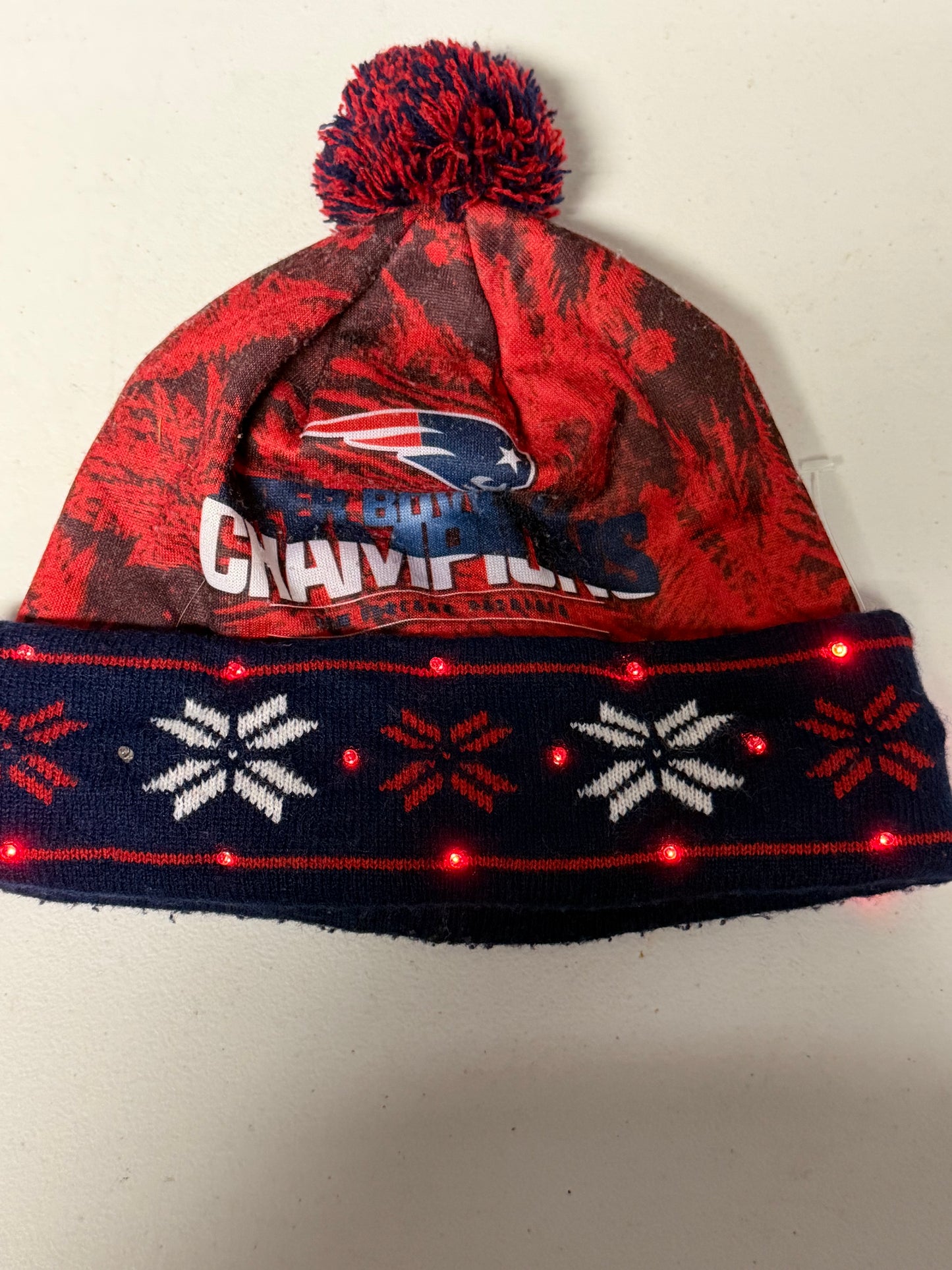 New England Patriots Light Up Super Bowl Winter Hat