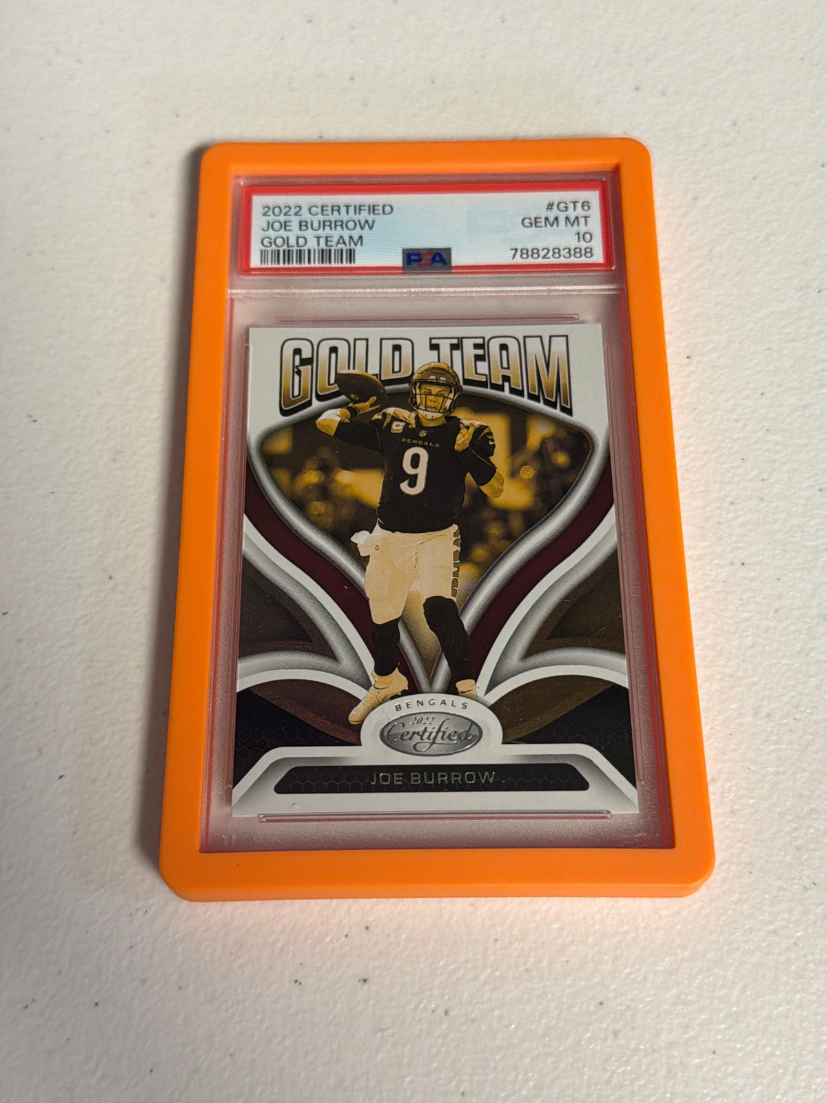 Joe Burrow Gold Team PSA 10
