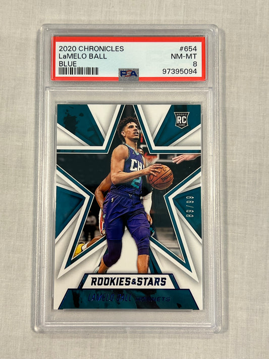 Lamelo Ball /99 Blue RC PSA 8